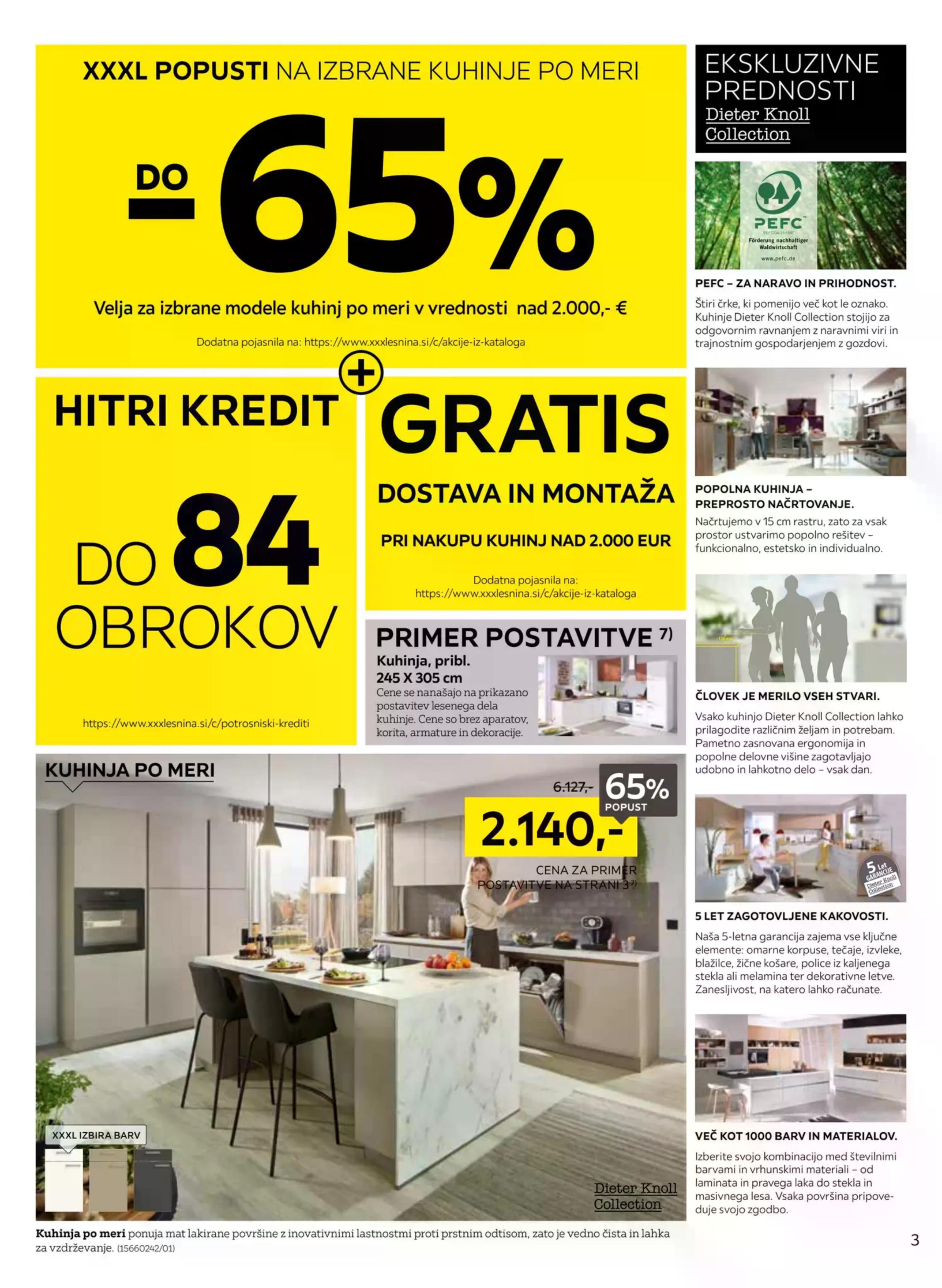 Stran 3. Lesnina kataloga - Največja ponudba kuhinj