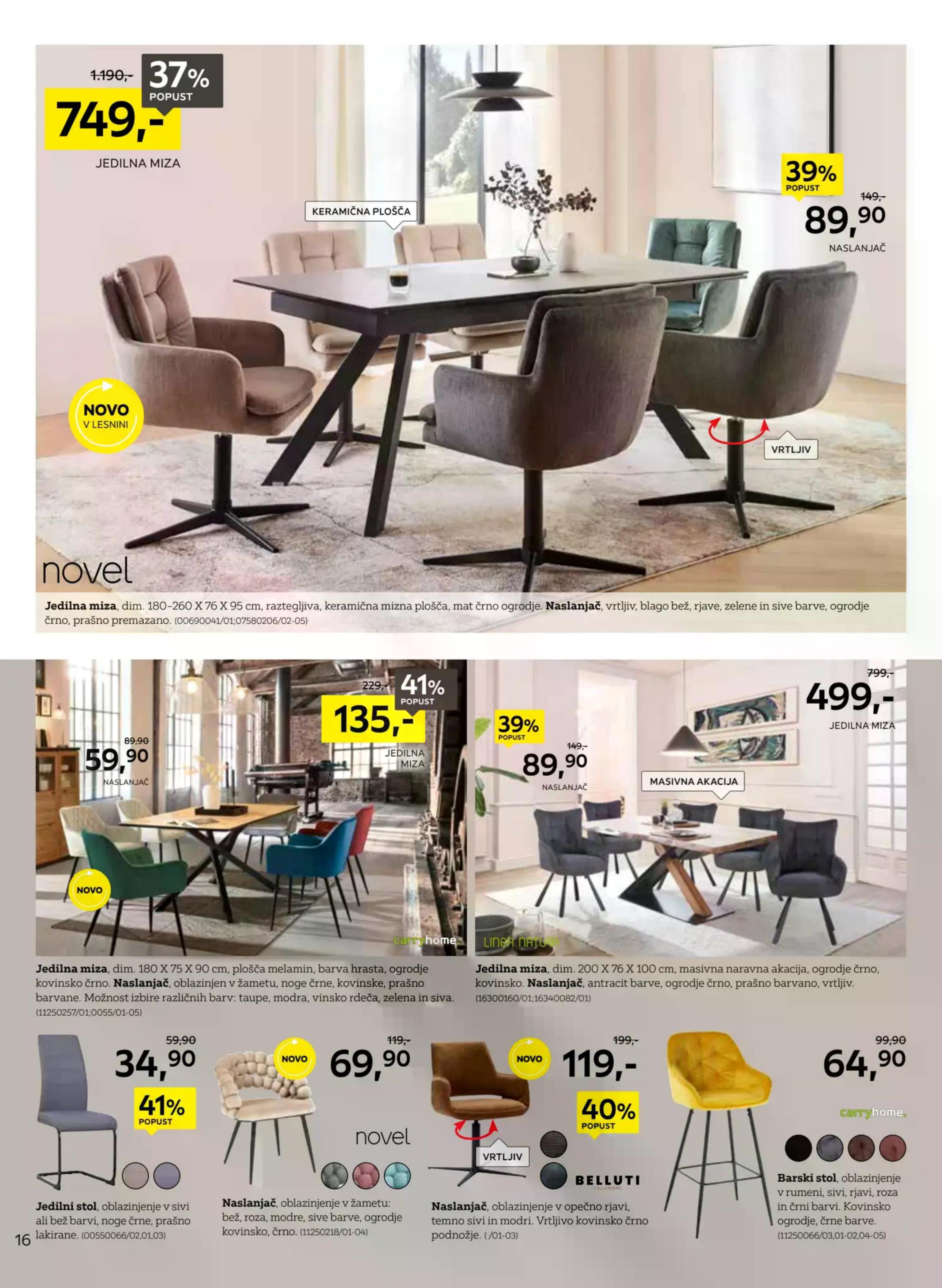 Stran 16. Lesnina kataloga - Novi trendi, ki spremenijo dom