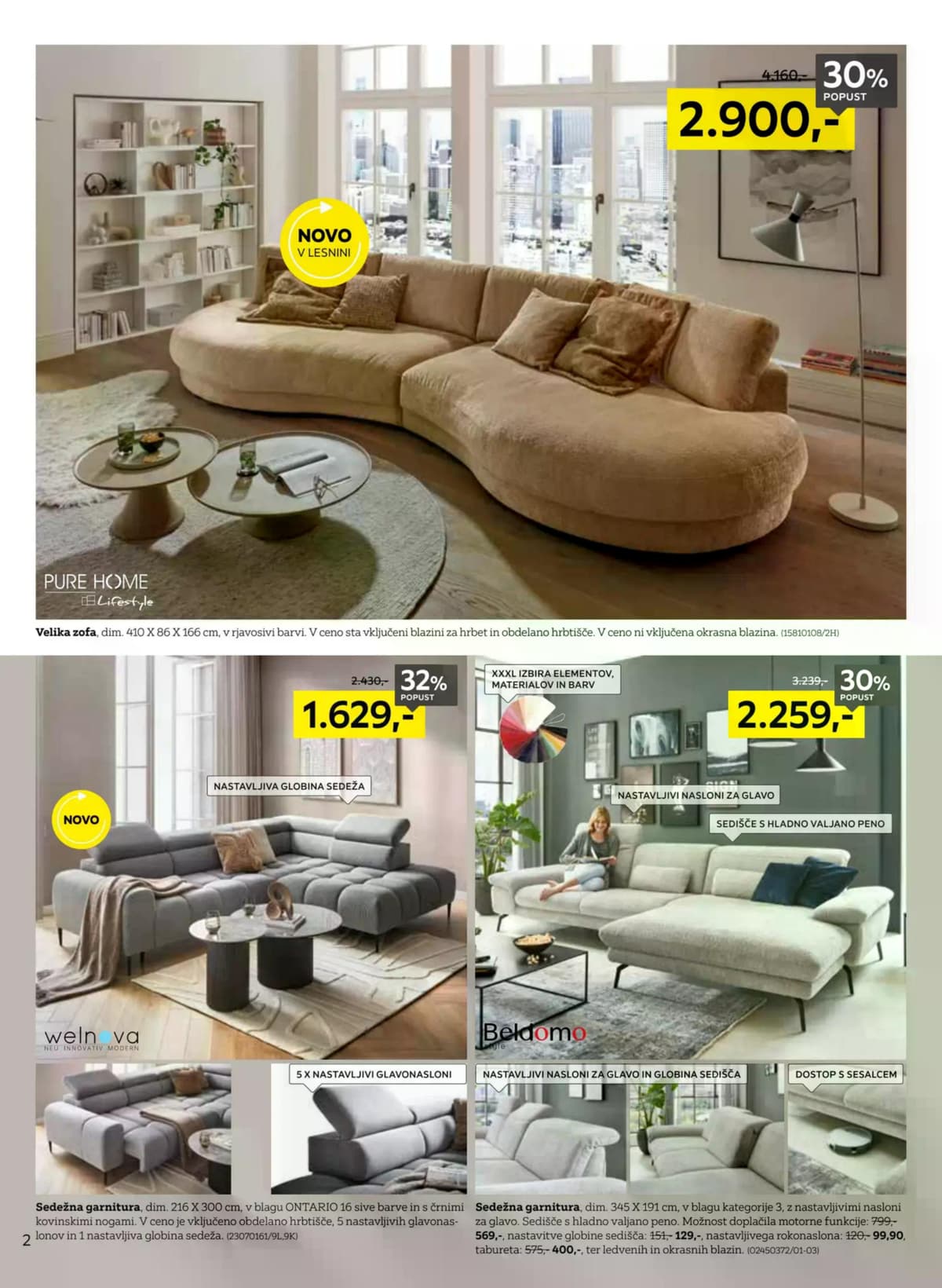 Stran 2. Lesnina kataloga - Novi trendi, ki spremenijo dom od 14.02.2026.