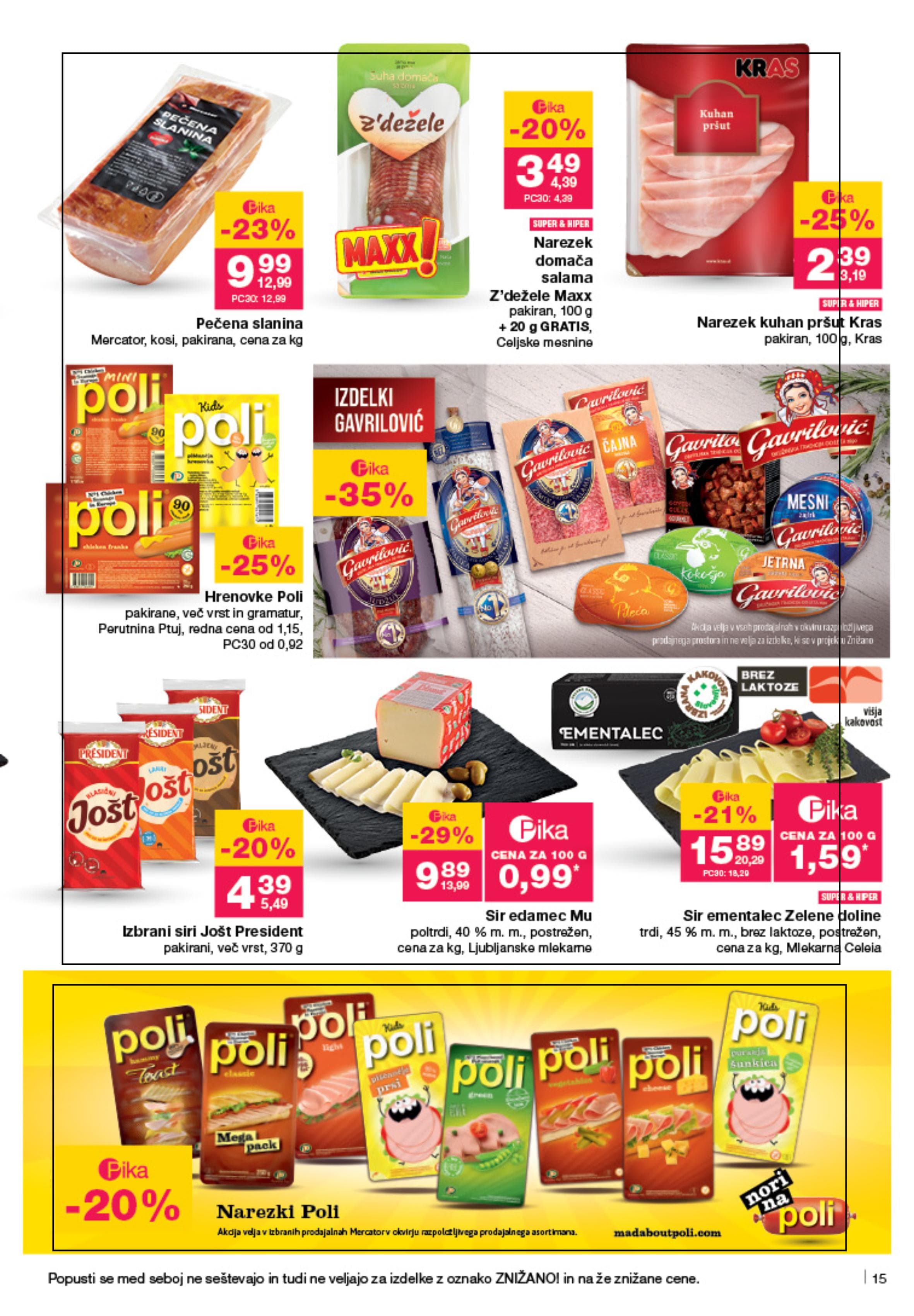 Stran 15. Mercator kataloga - Akcije od 25.09. do 01.10.2025.