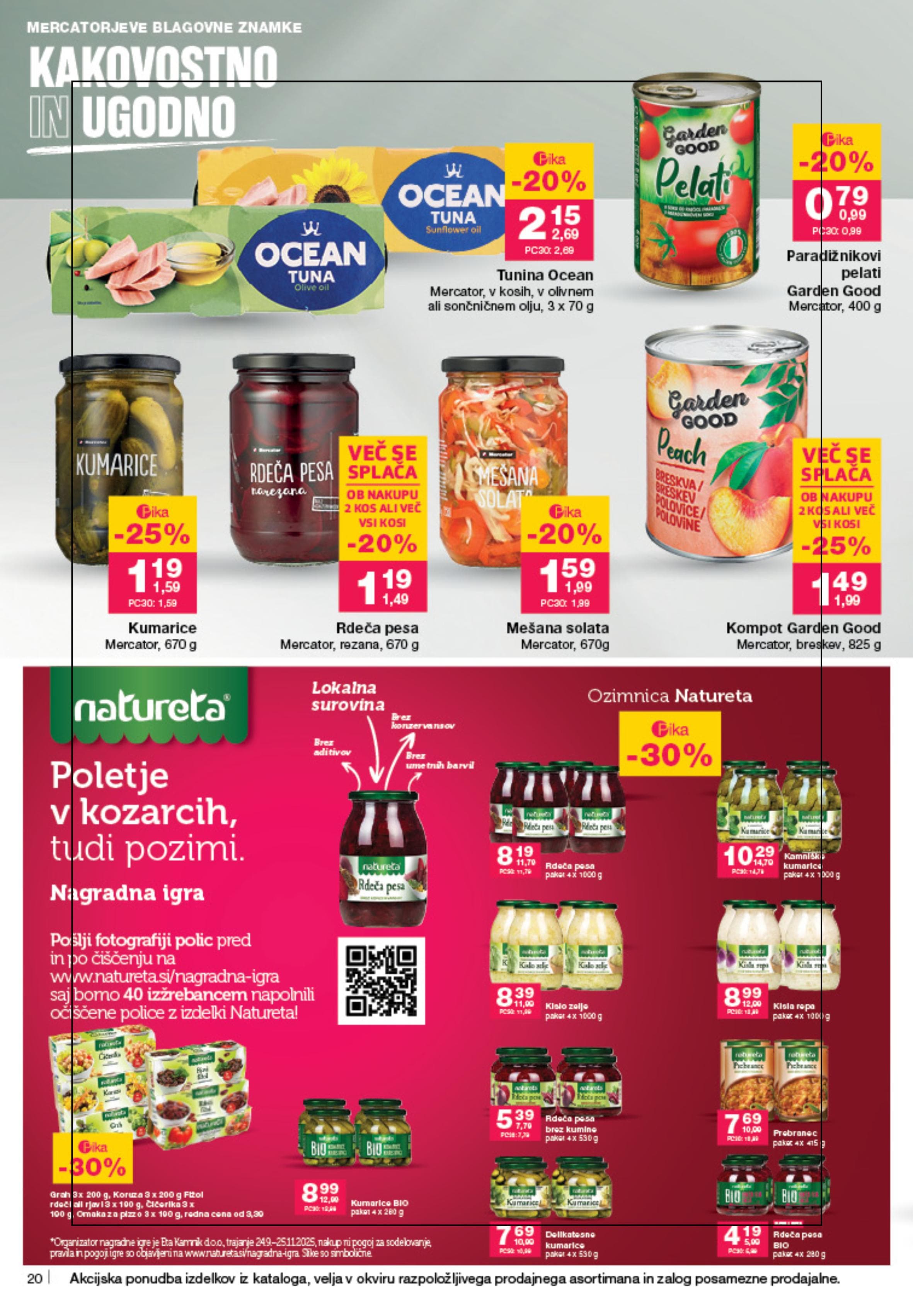 Stran 20. Mercator kataloga - Akcije od 25.09. do 01.10.2025.