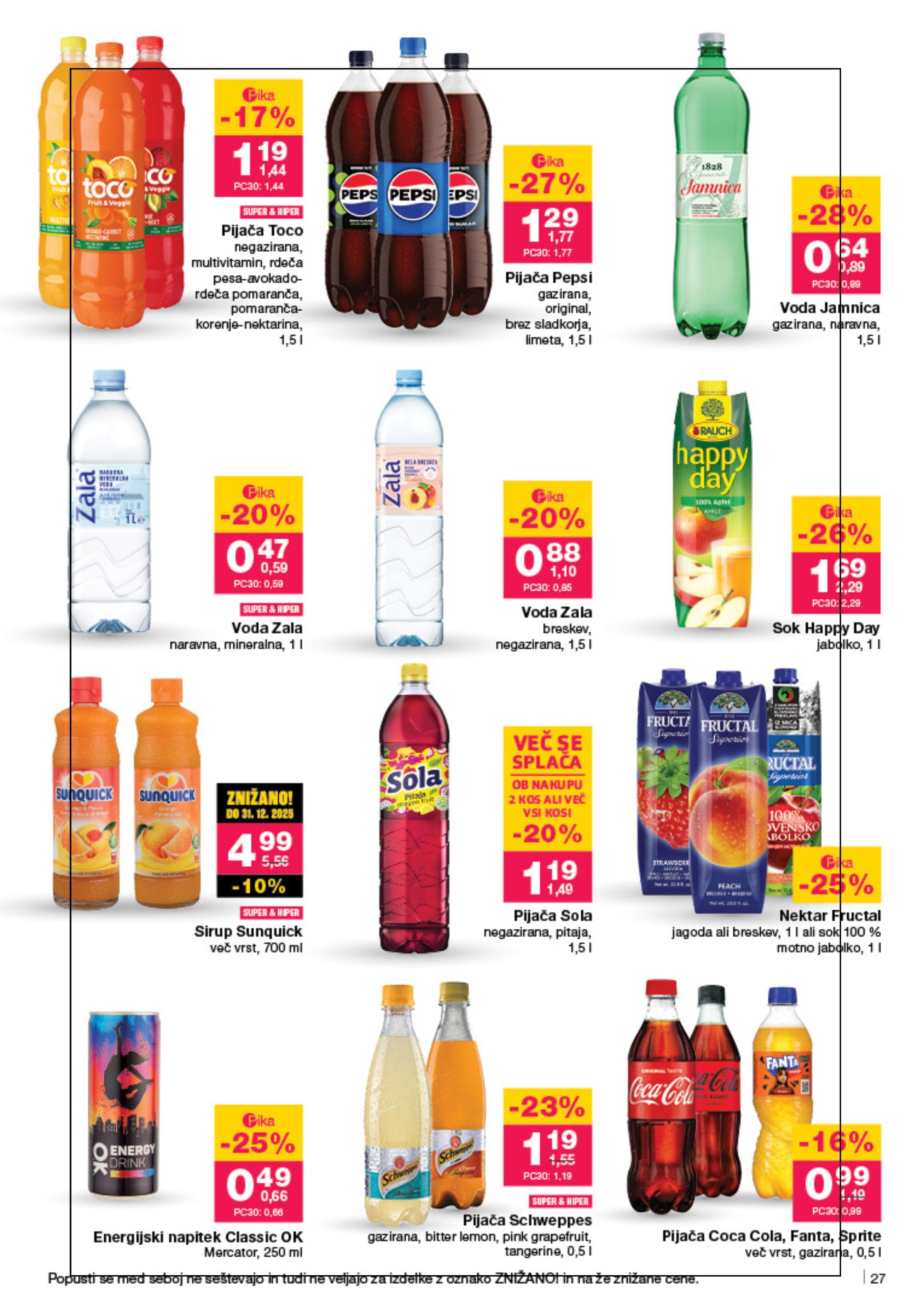 Stran 27. Mercator kataloga - Akcije od 25.09. do 01.10.2025.
