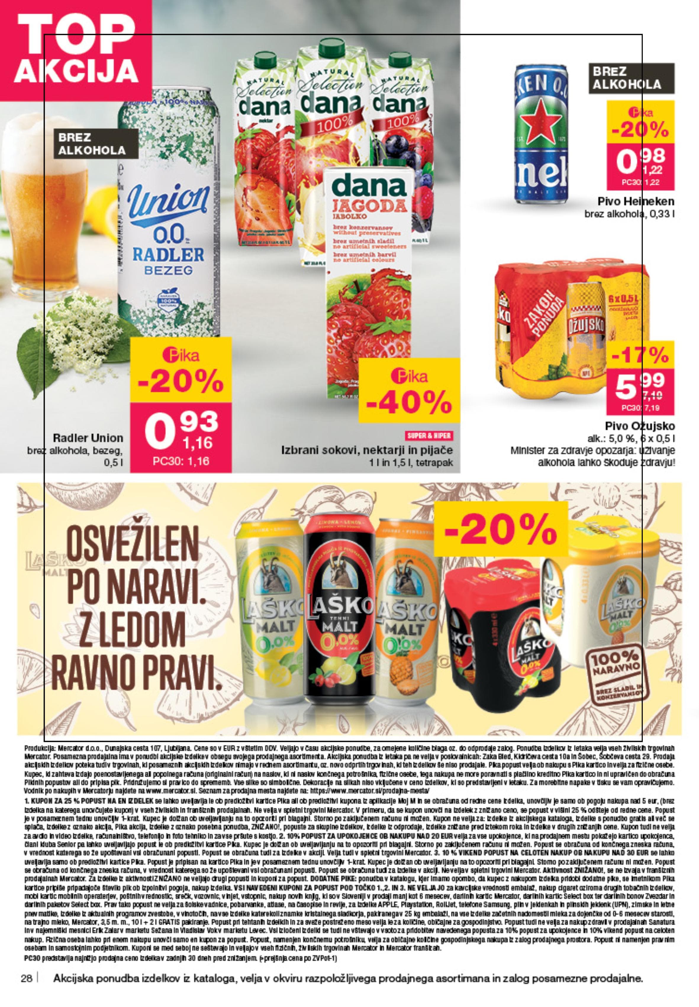 Stran 28. Mercator kataloga - Akcije od 25.09. do 01.10.2025.