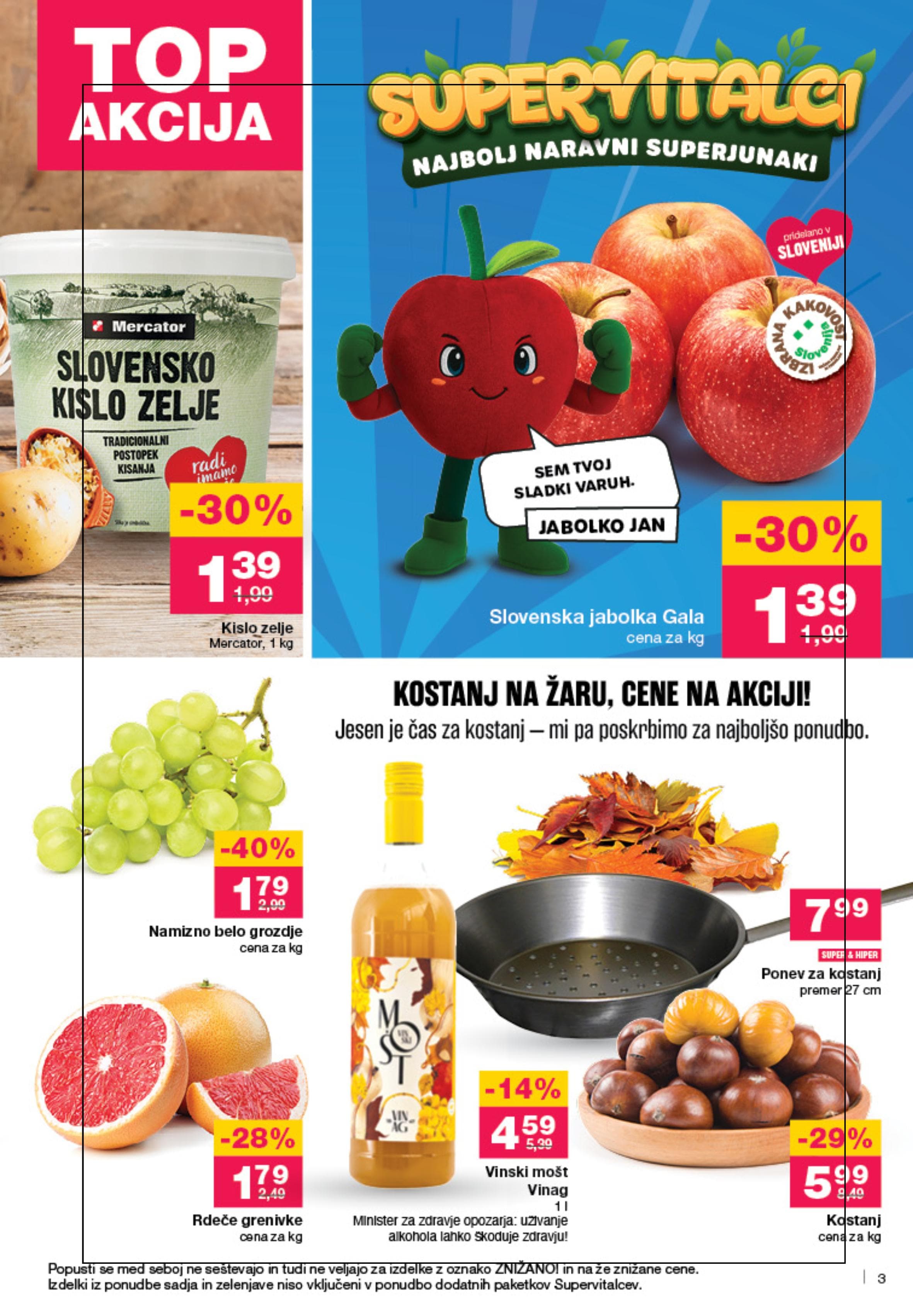 Stran 3. Mercator kataloga - Akcije od 25.09. do 01.10.2025.