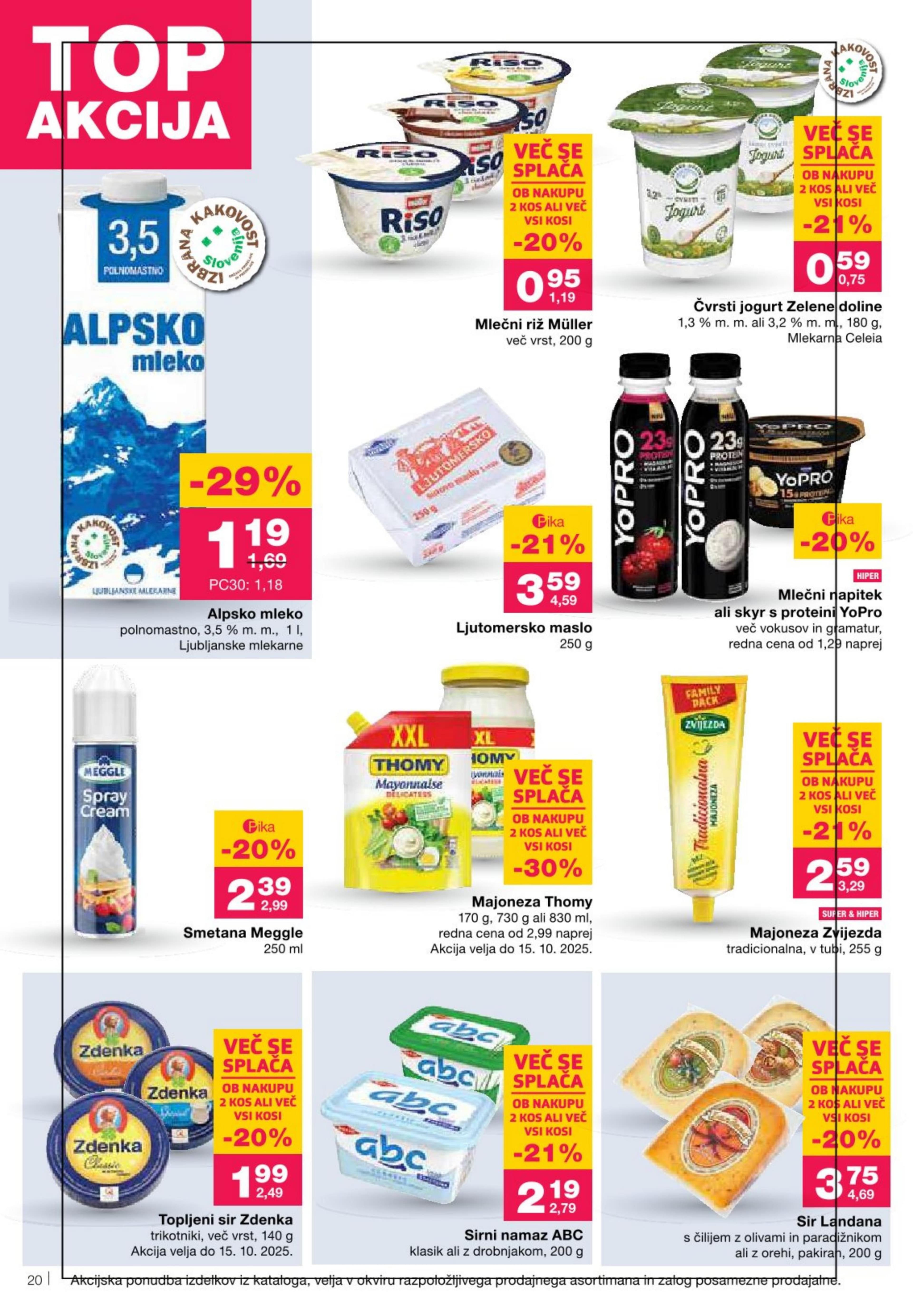 Stran 20. Mercator kataloga - Akcije od 02.10. do 08.10.2025.