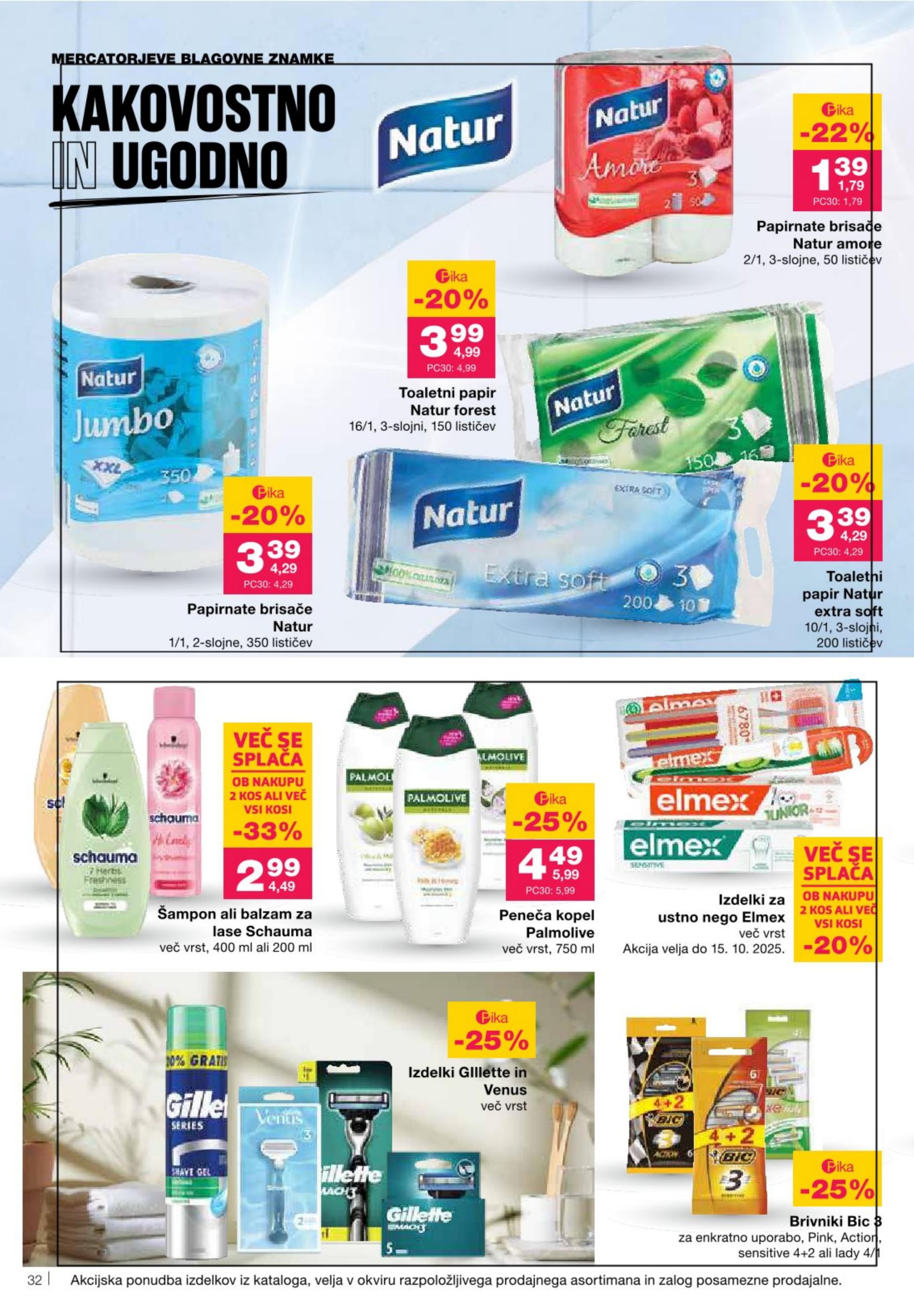 Stran 32. Mercator kataloga - Akcije od 02.10. do 08.10.2025.