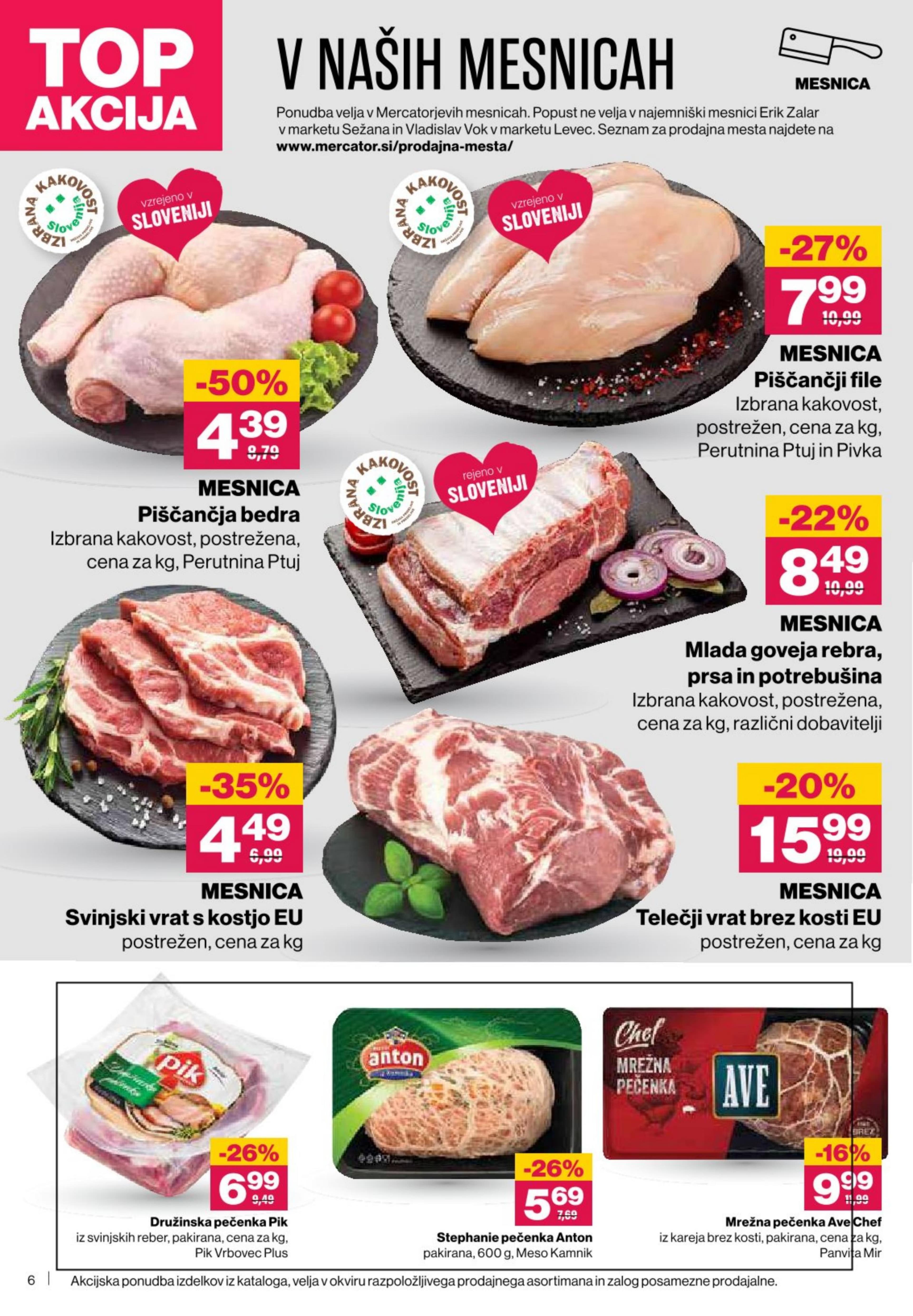 Stran 6. Mercator kataloga - Akcije od 09.10. do 15.10.2025.