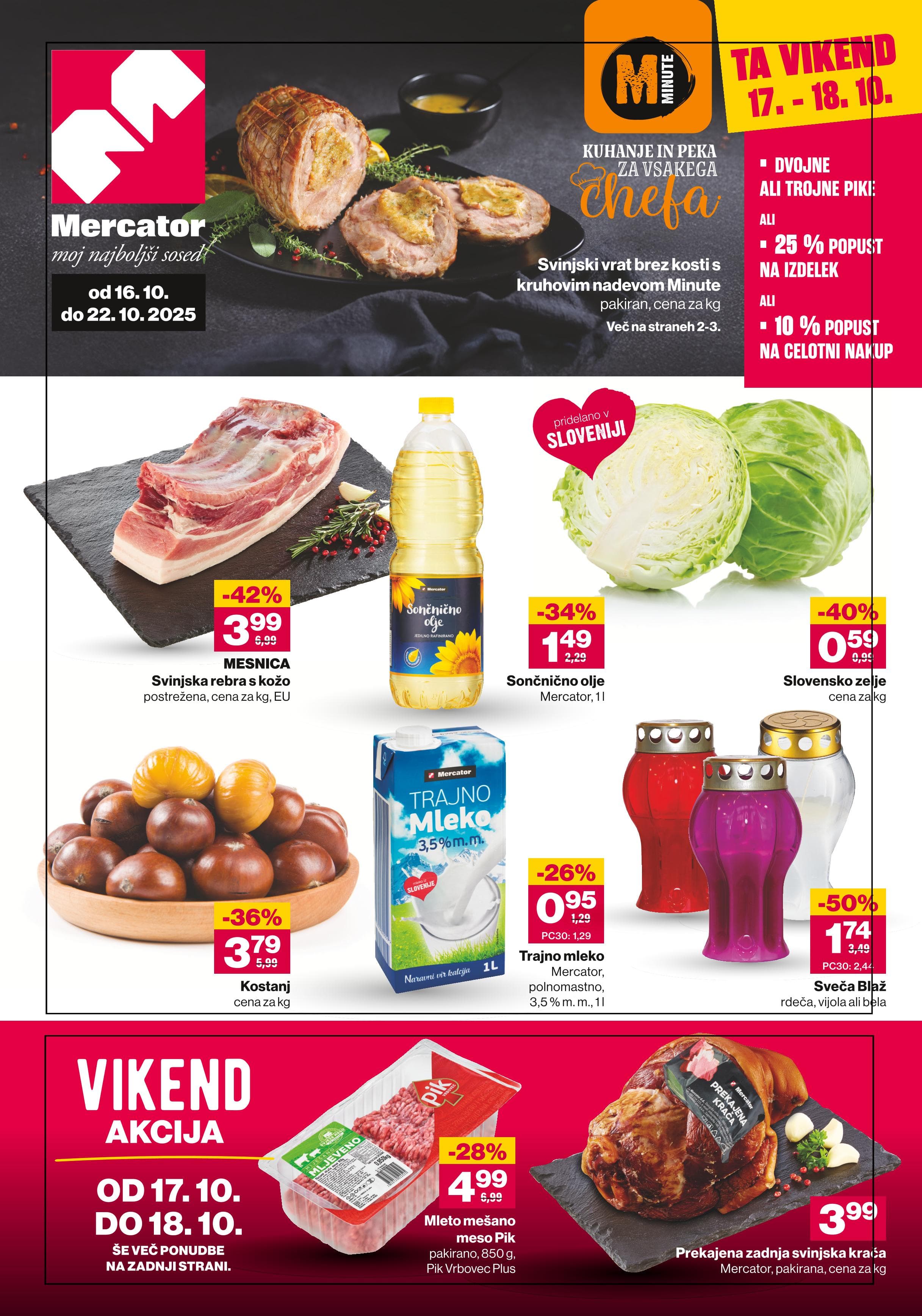 Stran 1. Mercator kataloga - Akcije od 16.10. do 22.10.2025.