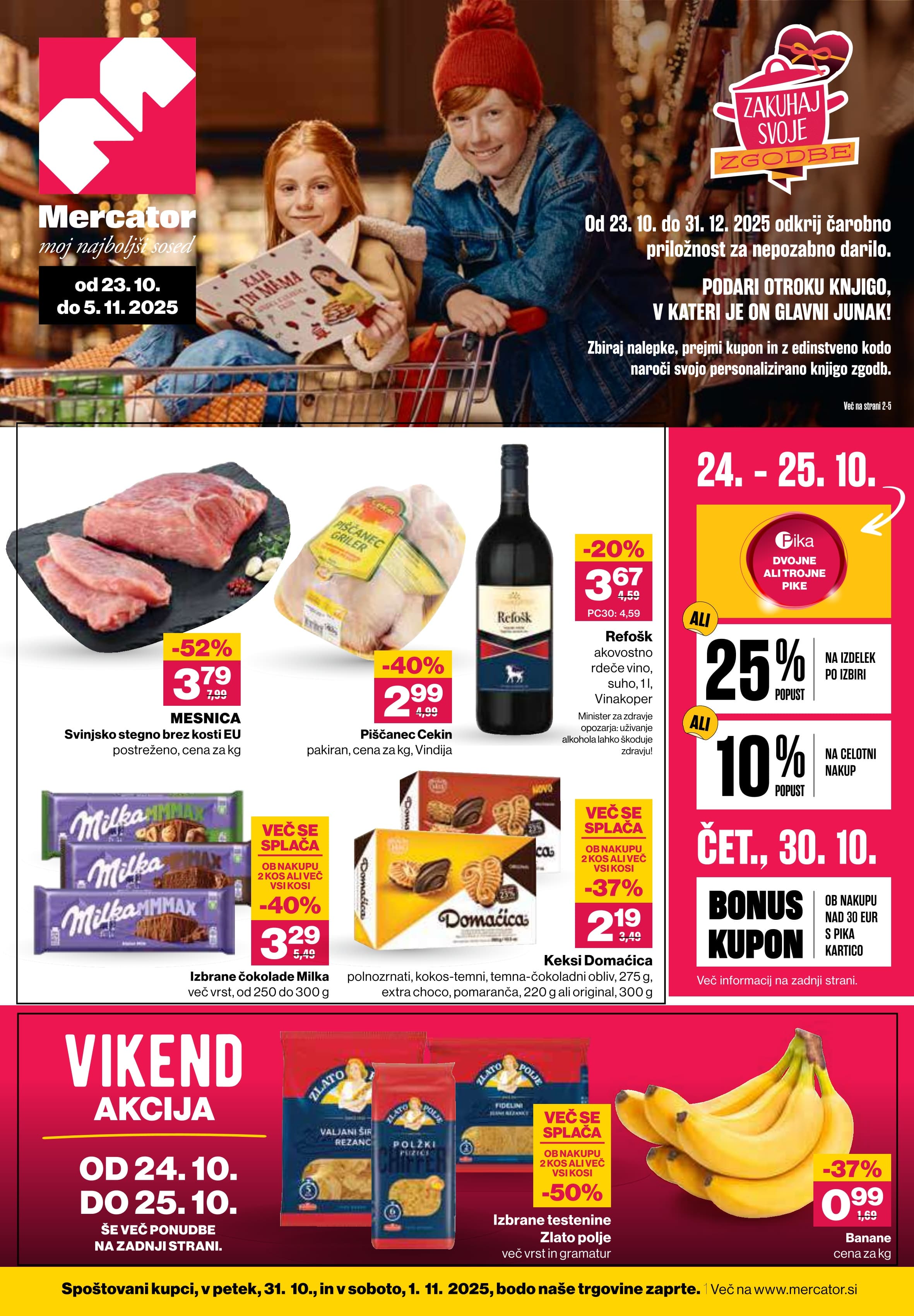 Stran 1. Mercator kataloga - Akcije od 23.10. do 05.11.2025.