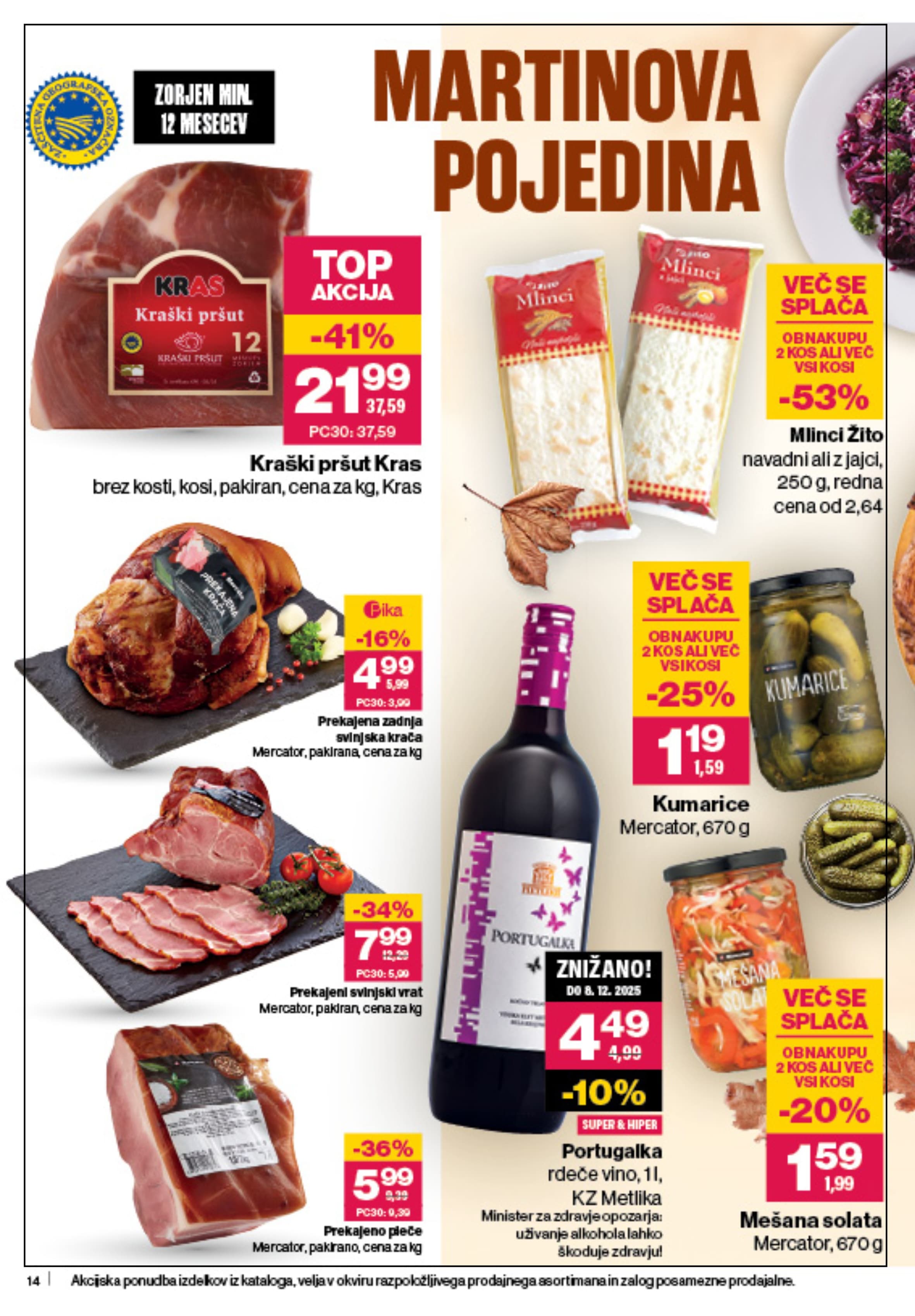 Stran 14. Mercator kataloga - Akcije od 06.11. do 12.11.2025.