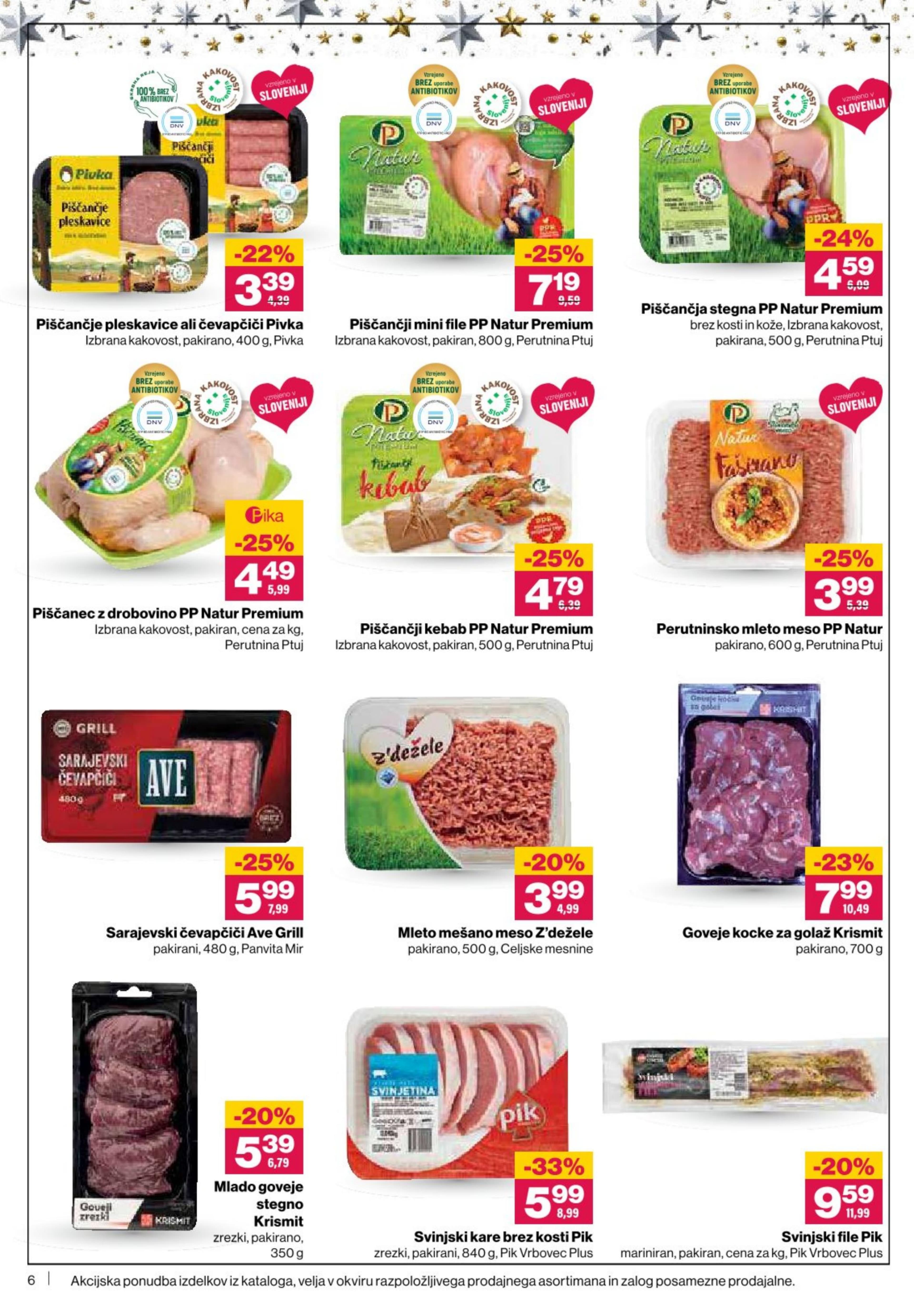 Stran 6. Mercator kataloga - Akcije od 11.12. do 17.12.2025.