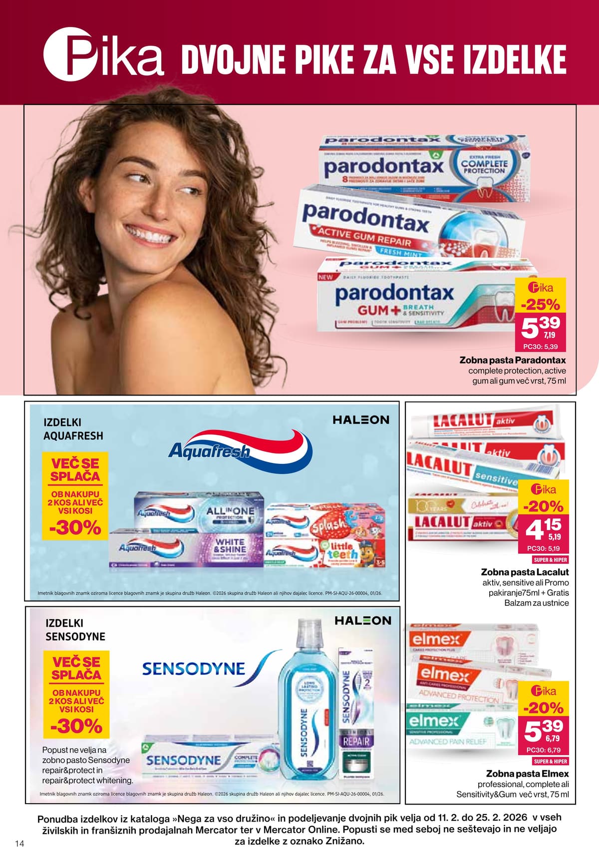 Stran 14. Mercator kataloga - Kozmetika od 14.02.2026.