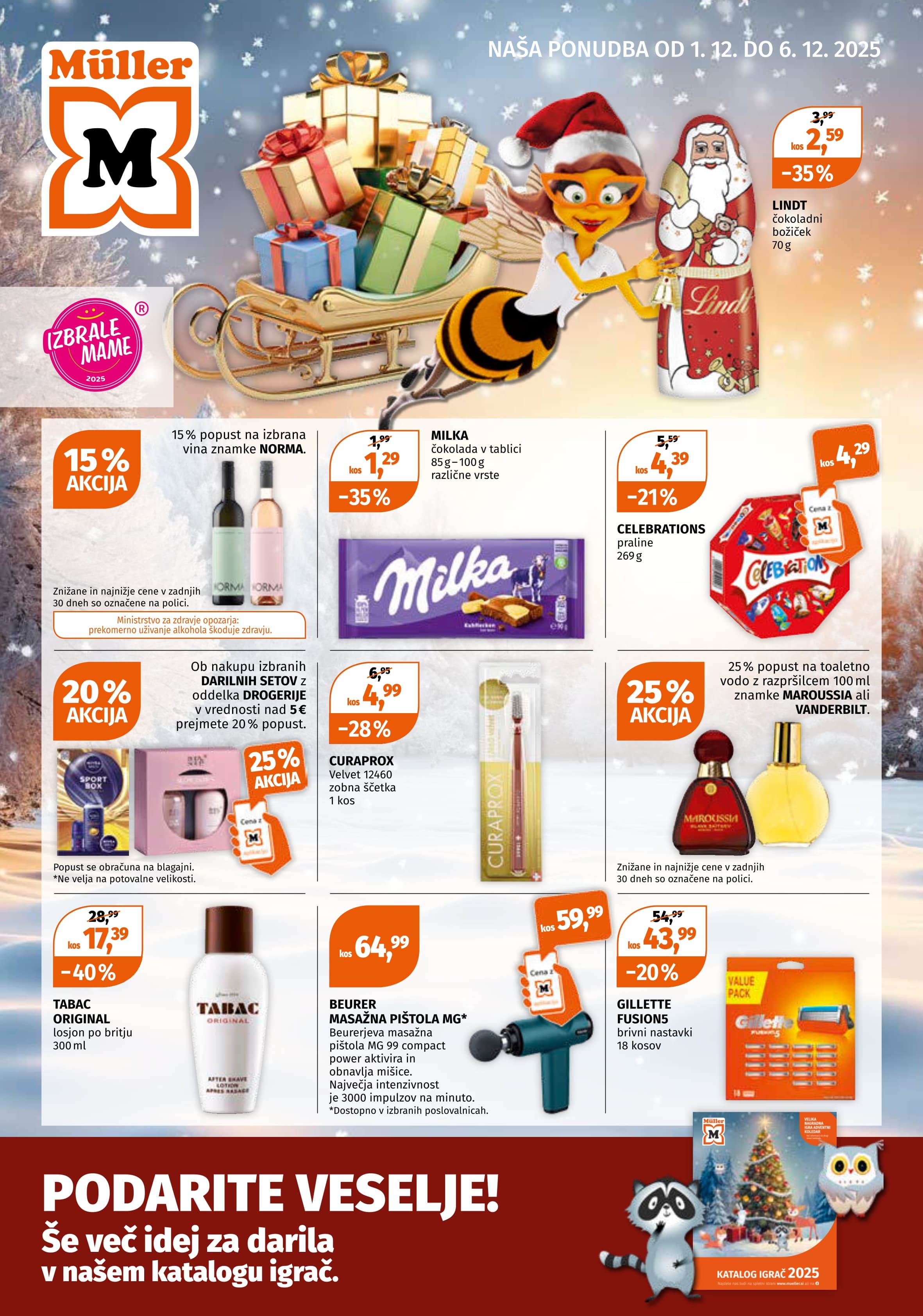Stran 1. Mueller kataloga - Akcije od 01.12. do 06.12.2025.