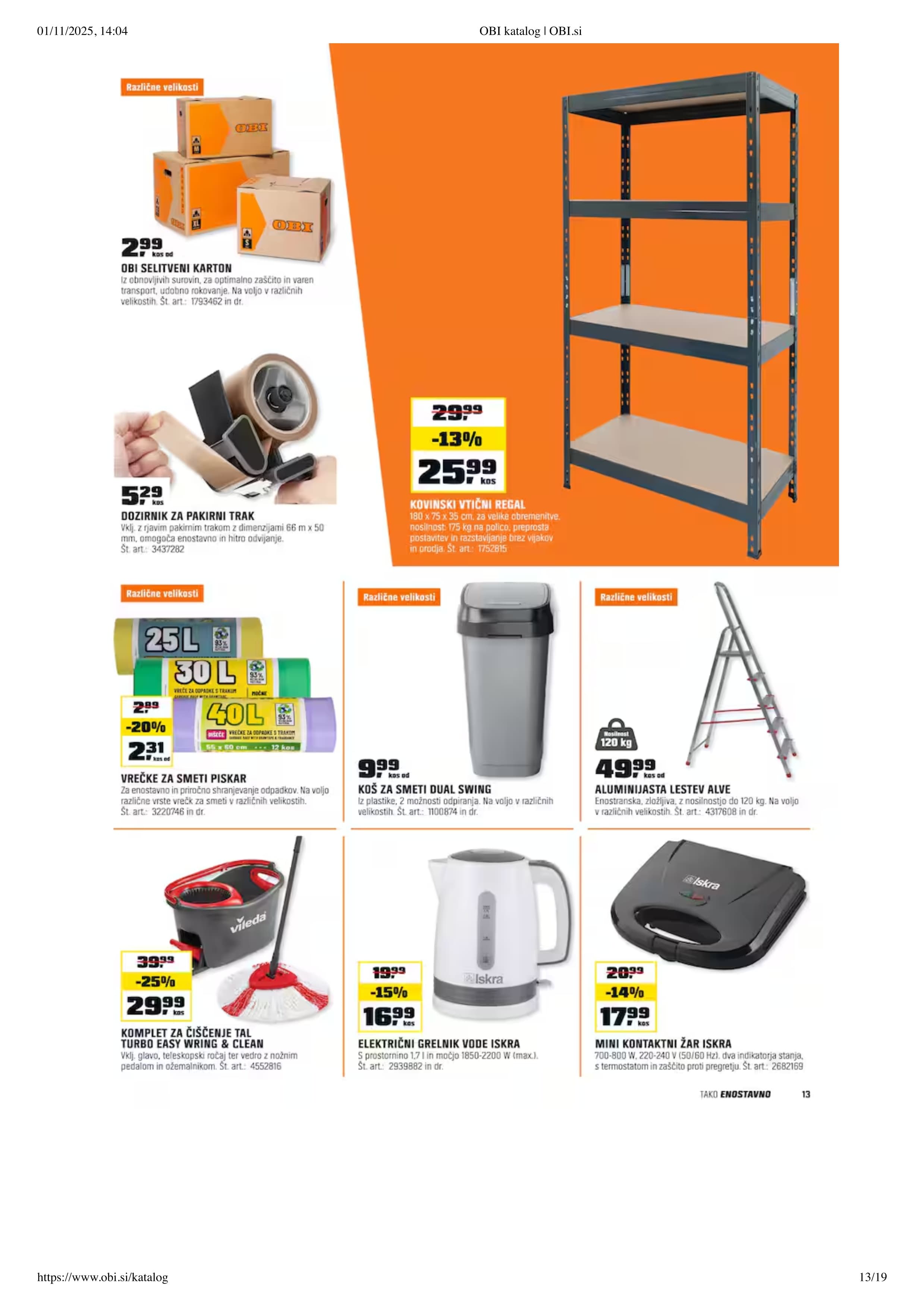 Stran 13. Obi kataloga - Akcije od 01.11. do 30.11.2025.