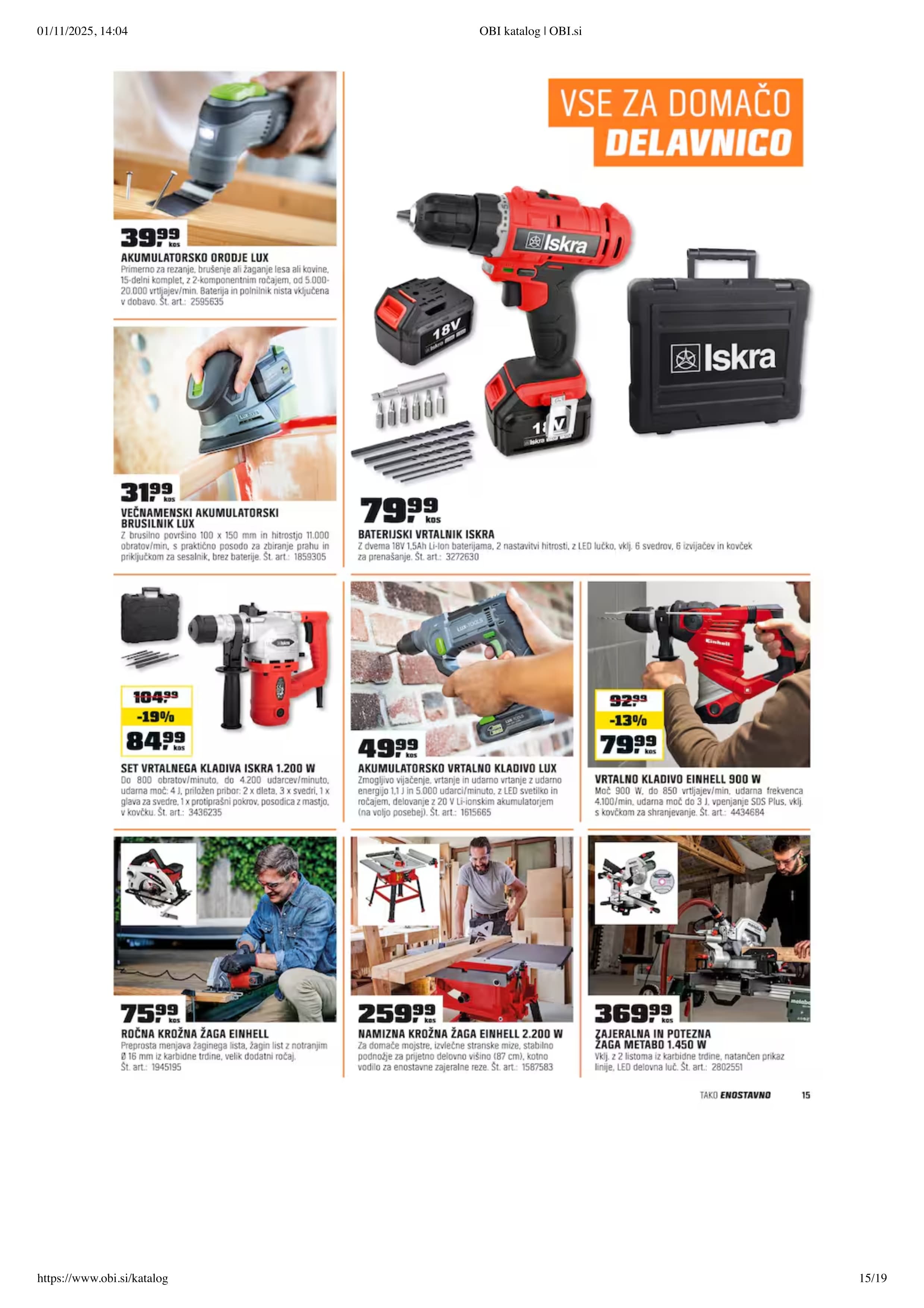 Stran 15. Obi kataloga - Akcije od 01.11. do 30.11.2025.