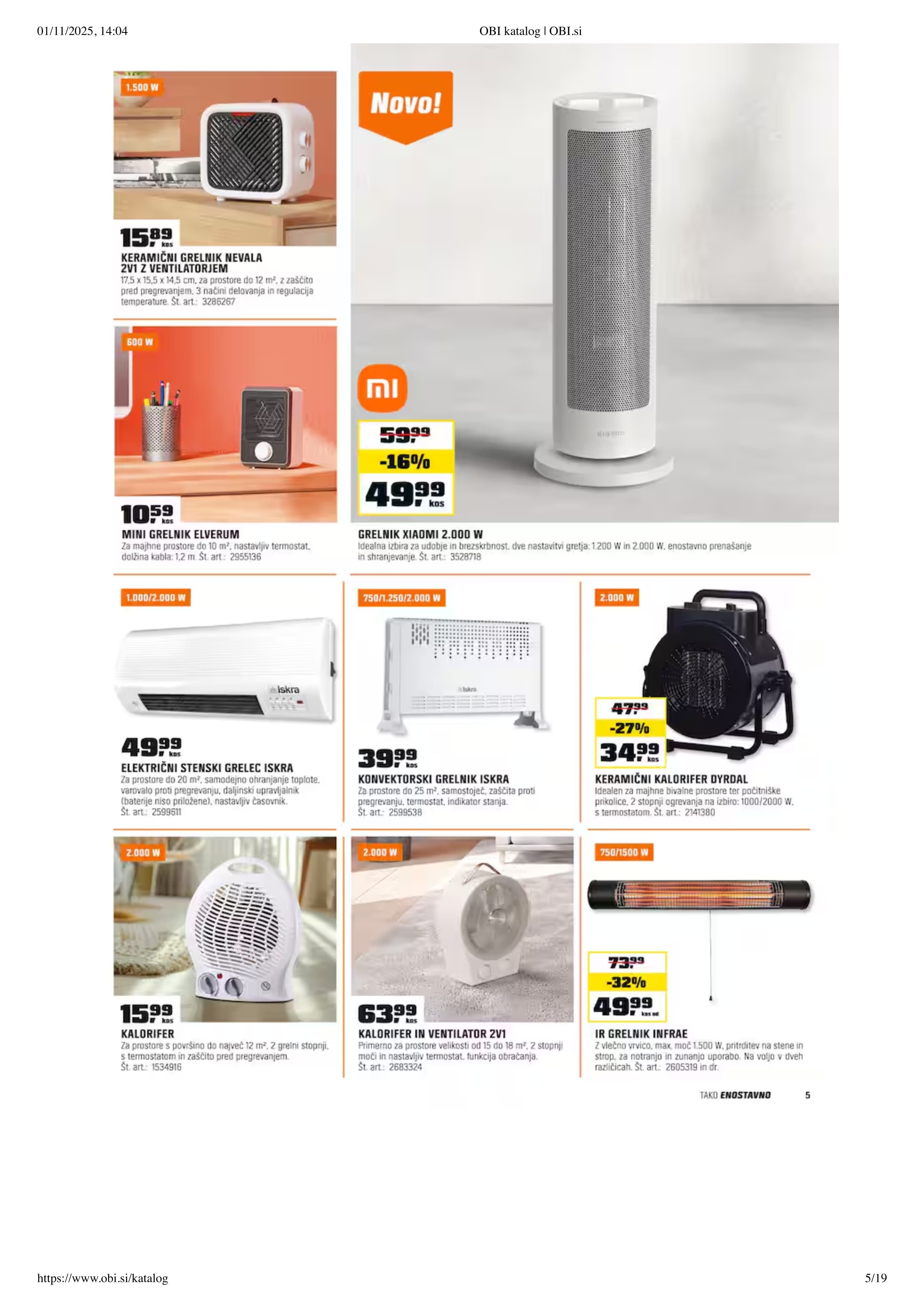 Stran 5. Obi kataloga - Akcije od 01.11. do 30.11.2025.