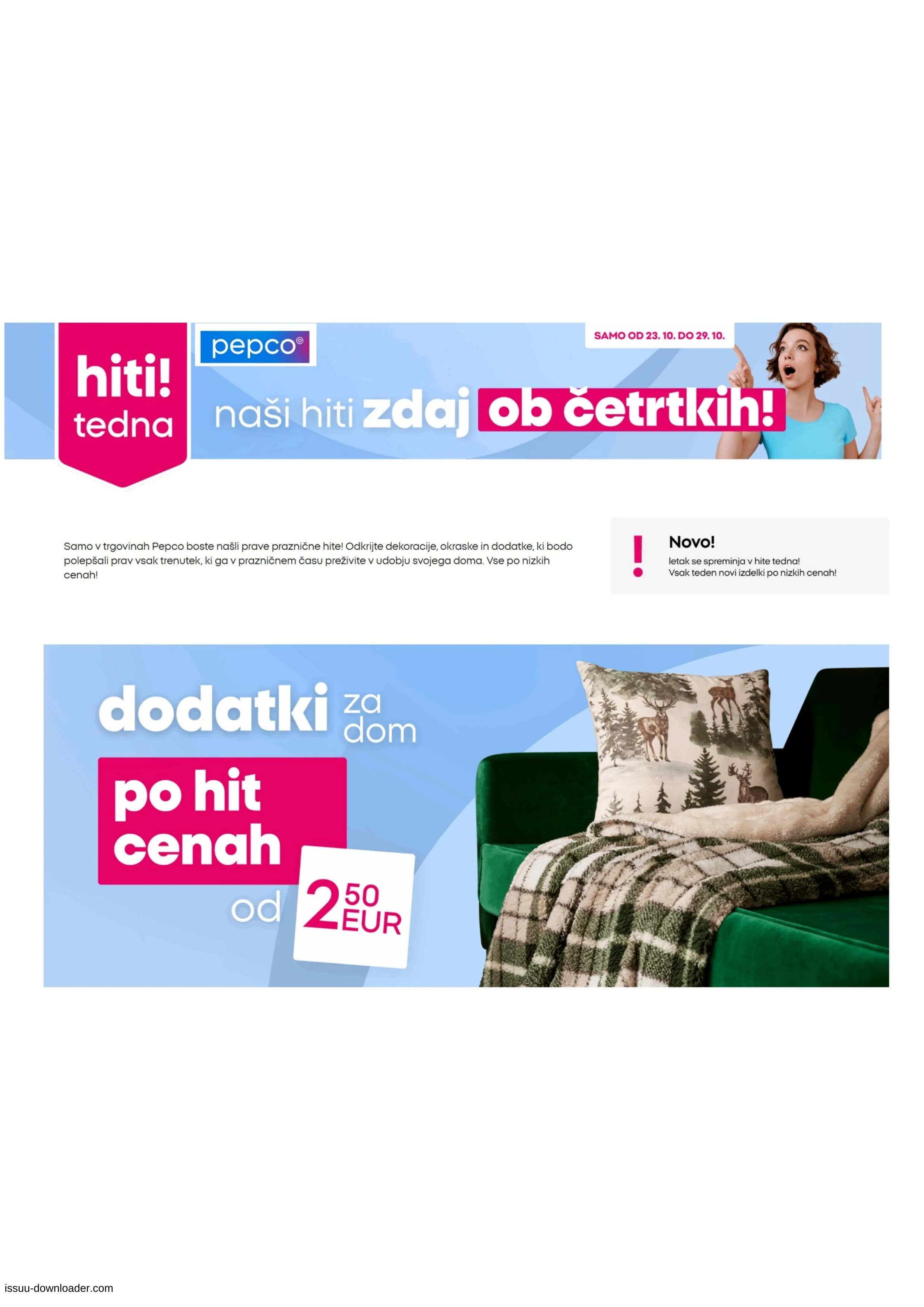 Stran 1. Pepco kataloga - Akcije od 23.10. do 29.10.2025.