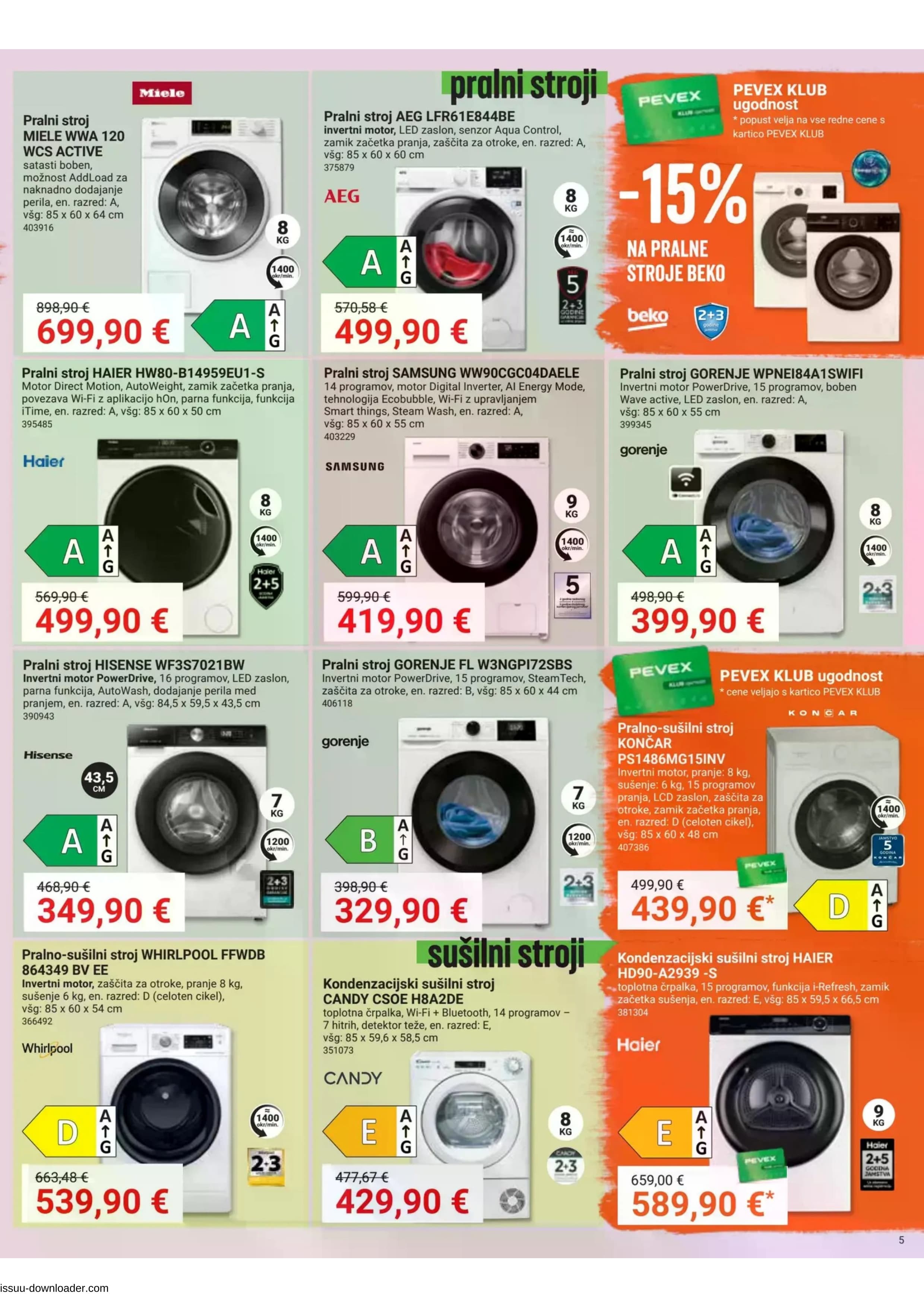Stran 5. Pevex kataloga - Akcije od 23.10. do 17.11.2025.