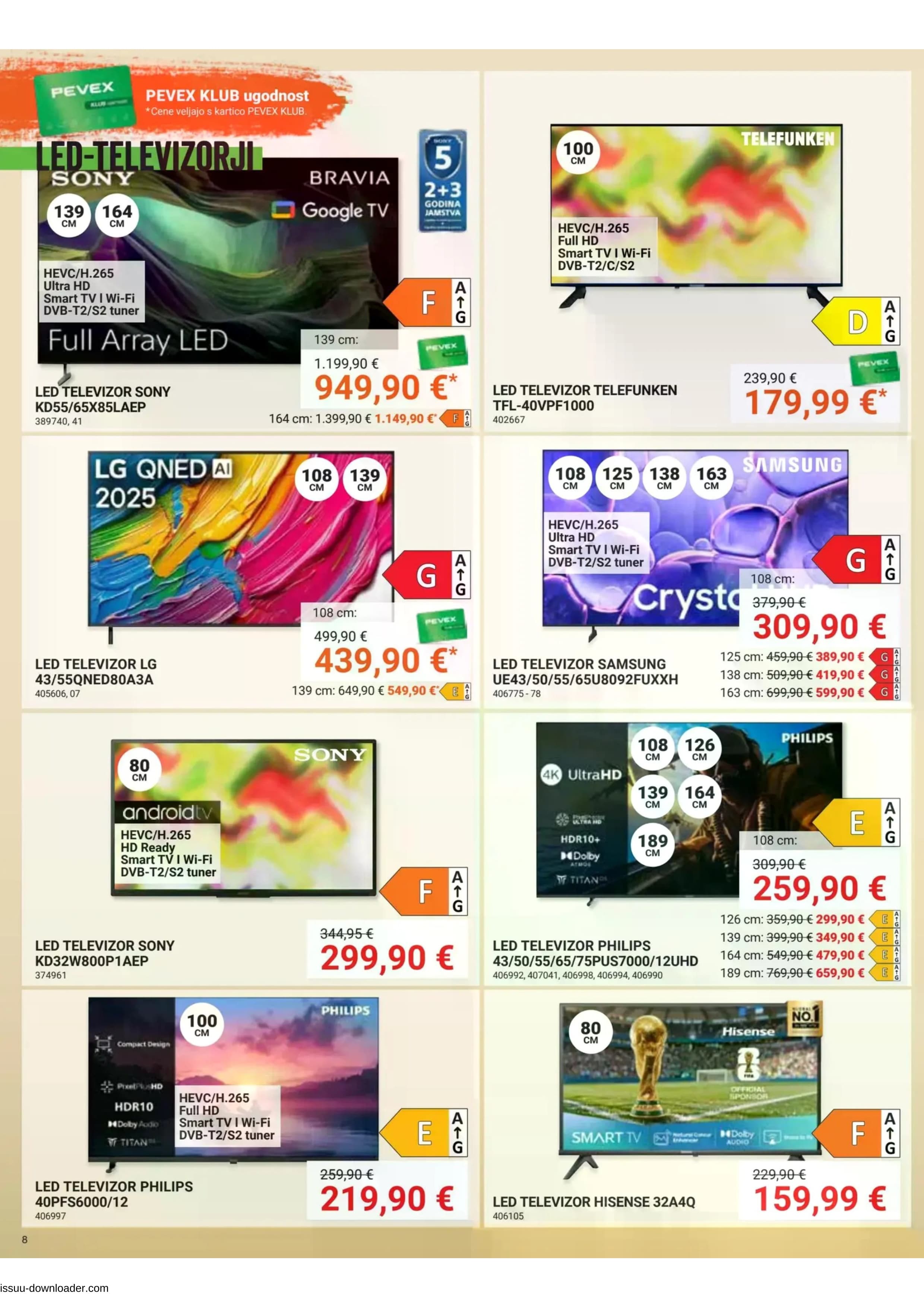 Stran 8. Pevex kataloga - Akcije od 23.10. do 17.11.2025.