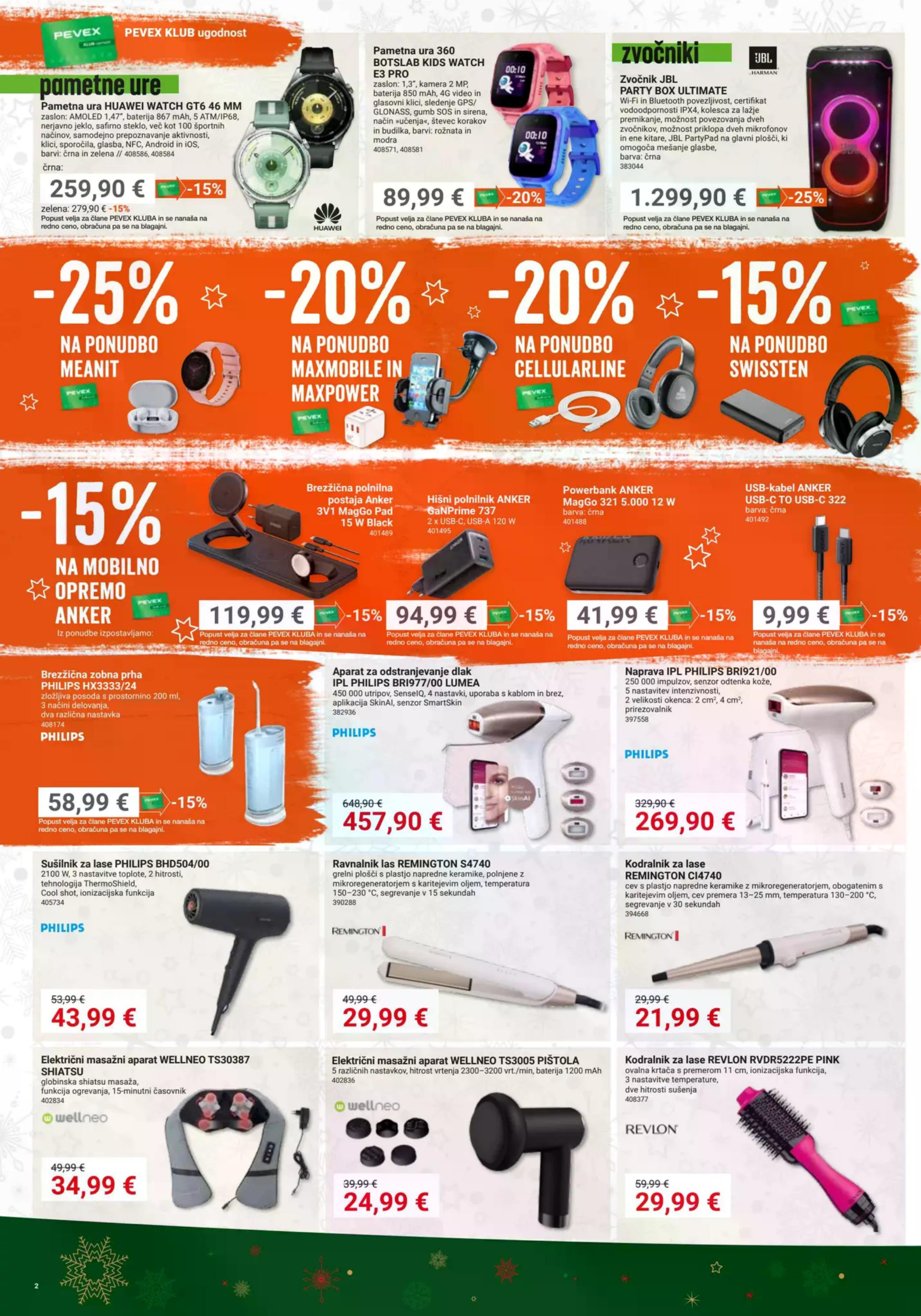 Stran 2. Pevex kataloga - Akcije od 04.12. do 31.12.2025.