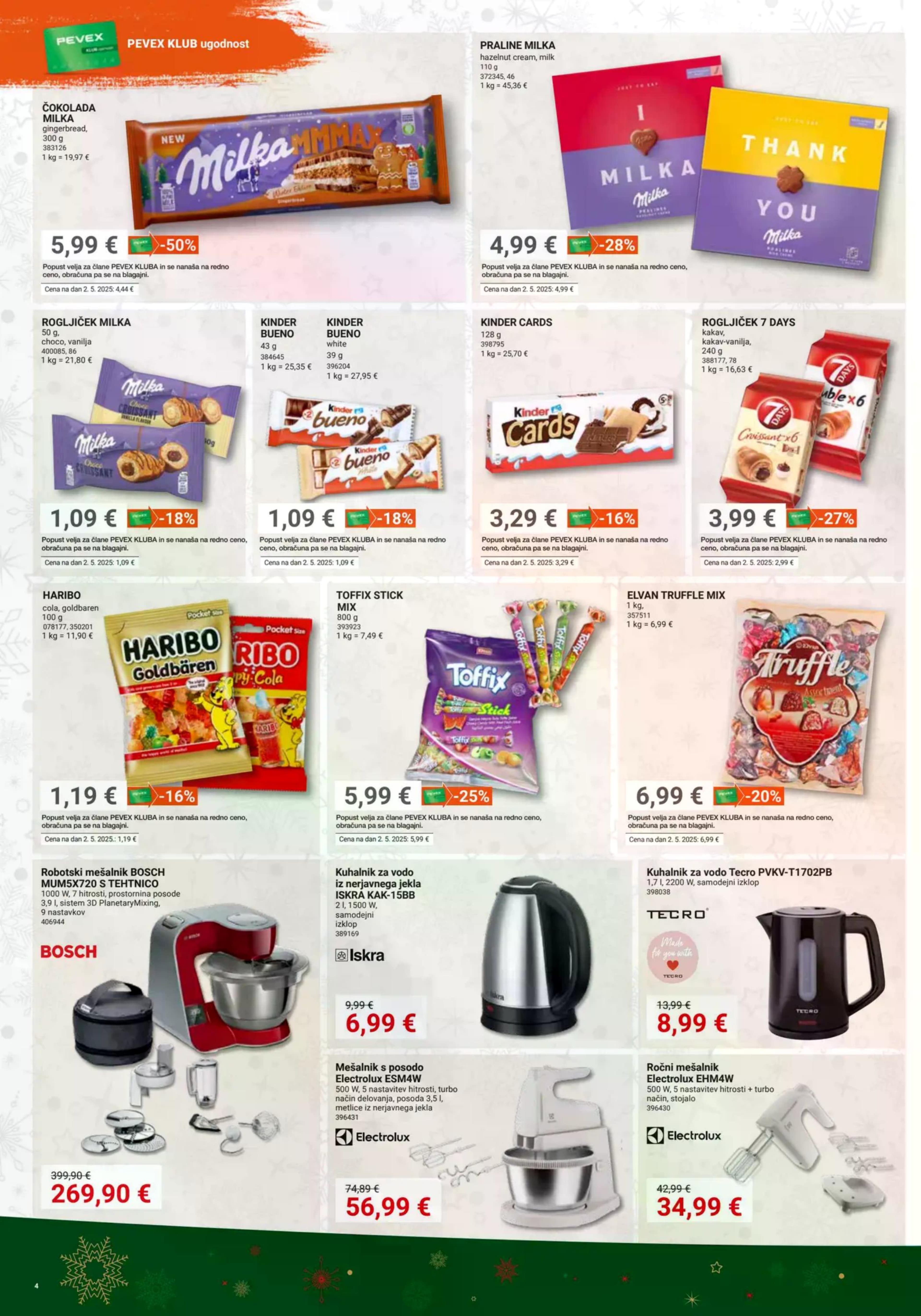 Stran 4. Pevex kataloga - Akcije od 04.12. do 31.12.2025.