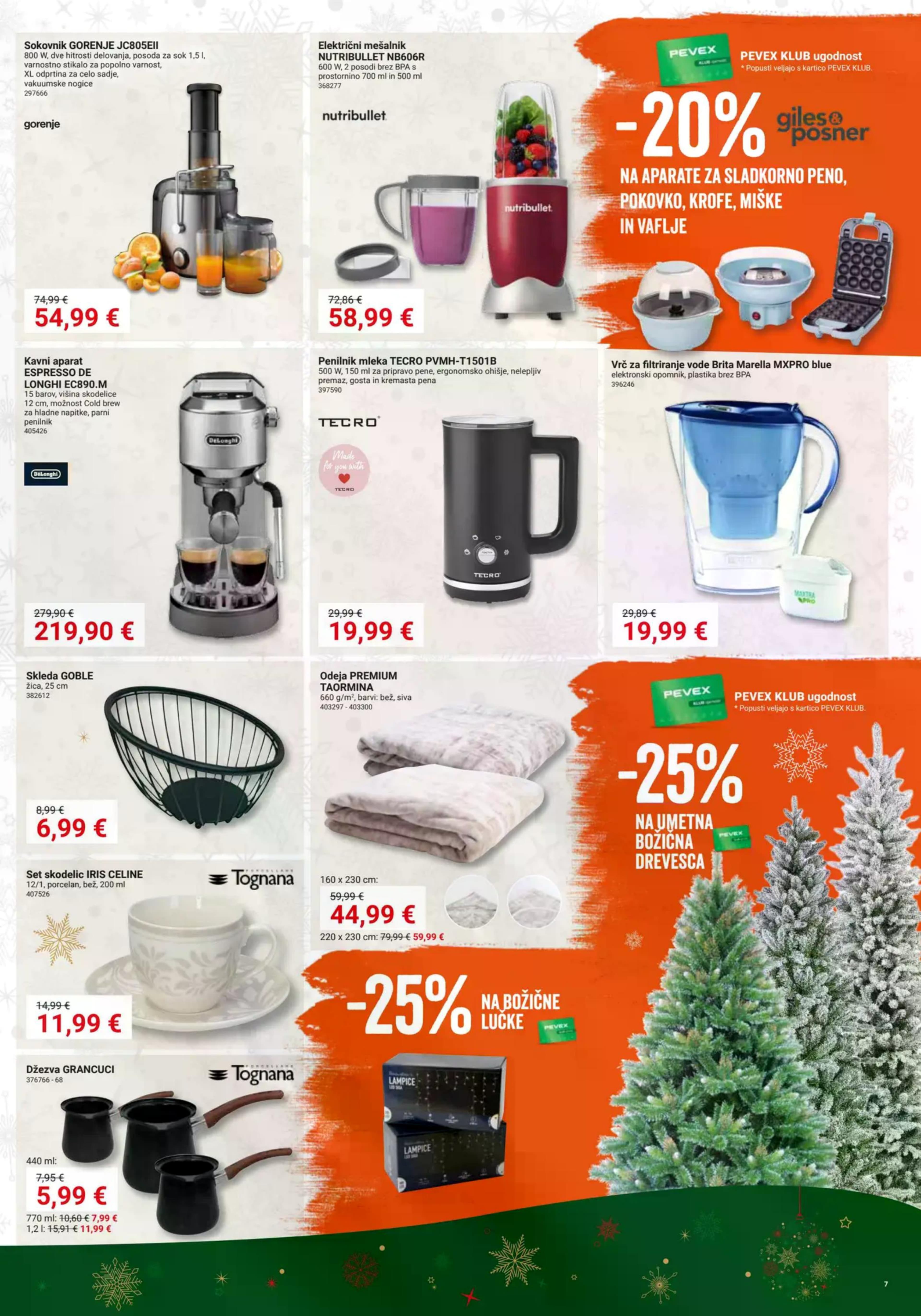 Stran 7. Pevex kataloga - Akcije od 04.12. do 31.12.2025.