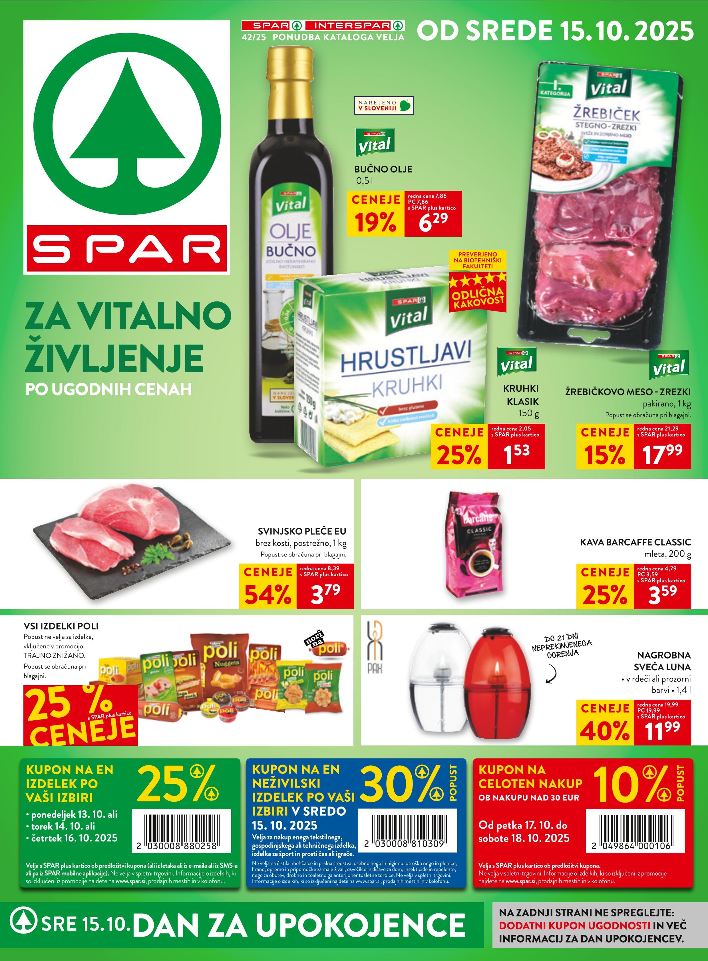 Stran 1. Spar kataloga - Akcije od 15.10. do 21.10.2025.