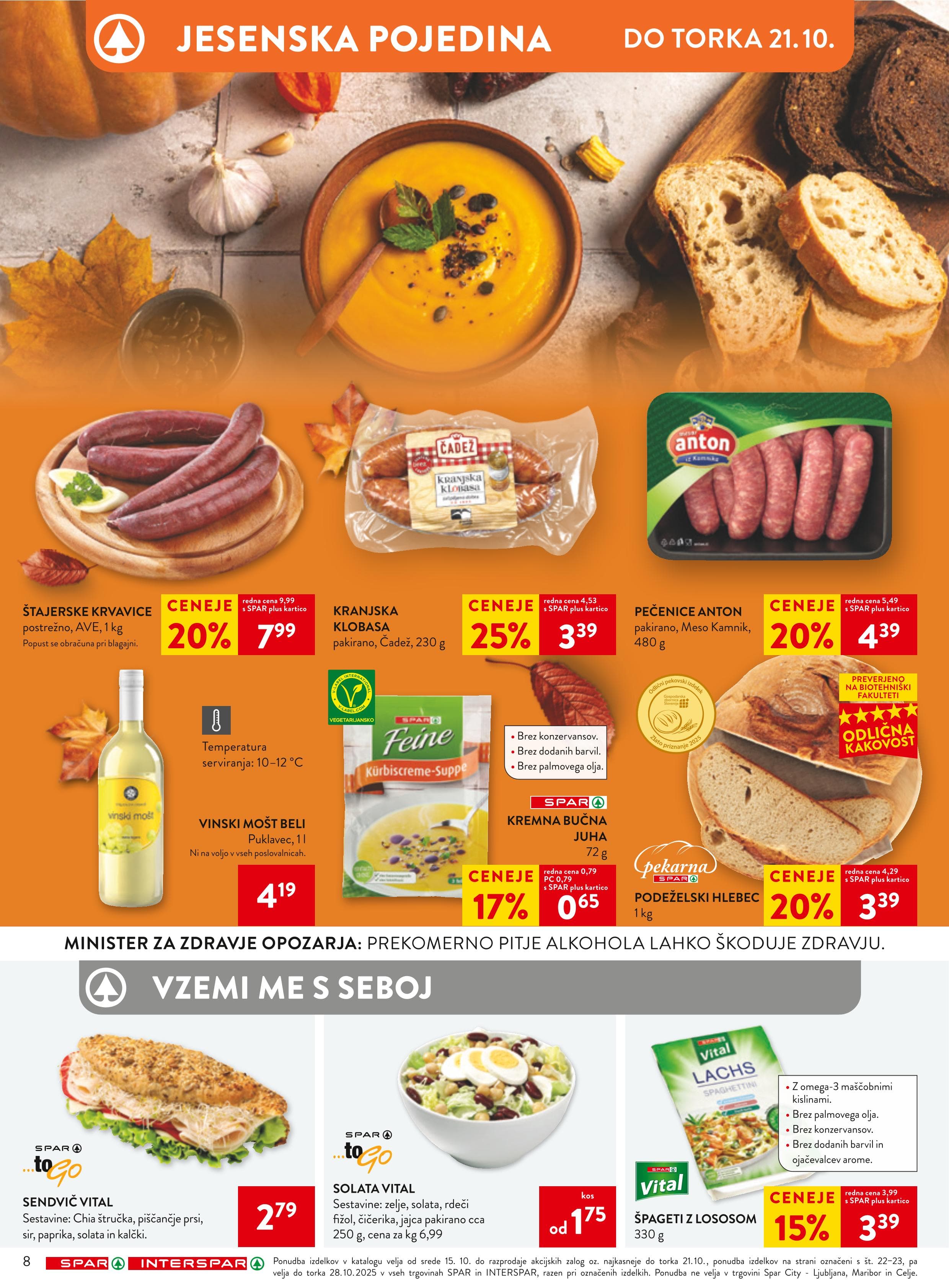 Stran 8. Spar kataloga - Akcije od 15.10. do 21.10.2025.