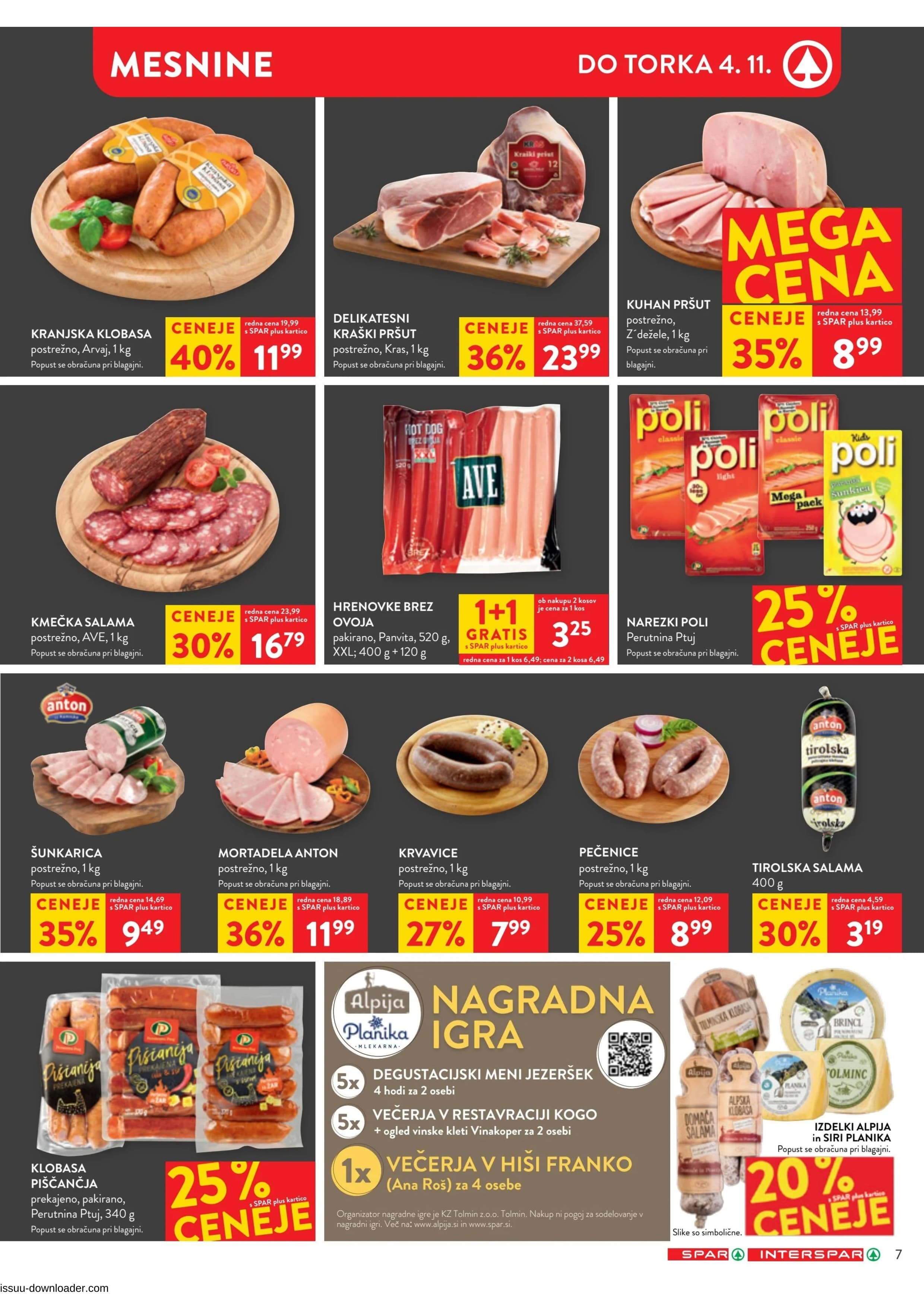 Stran 11. Spar kataloga - Akcije od 29.10. do 04.11.2025.