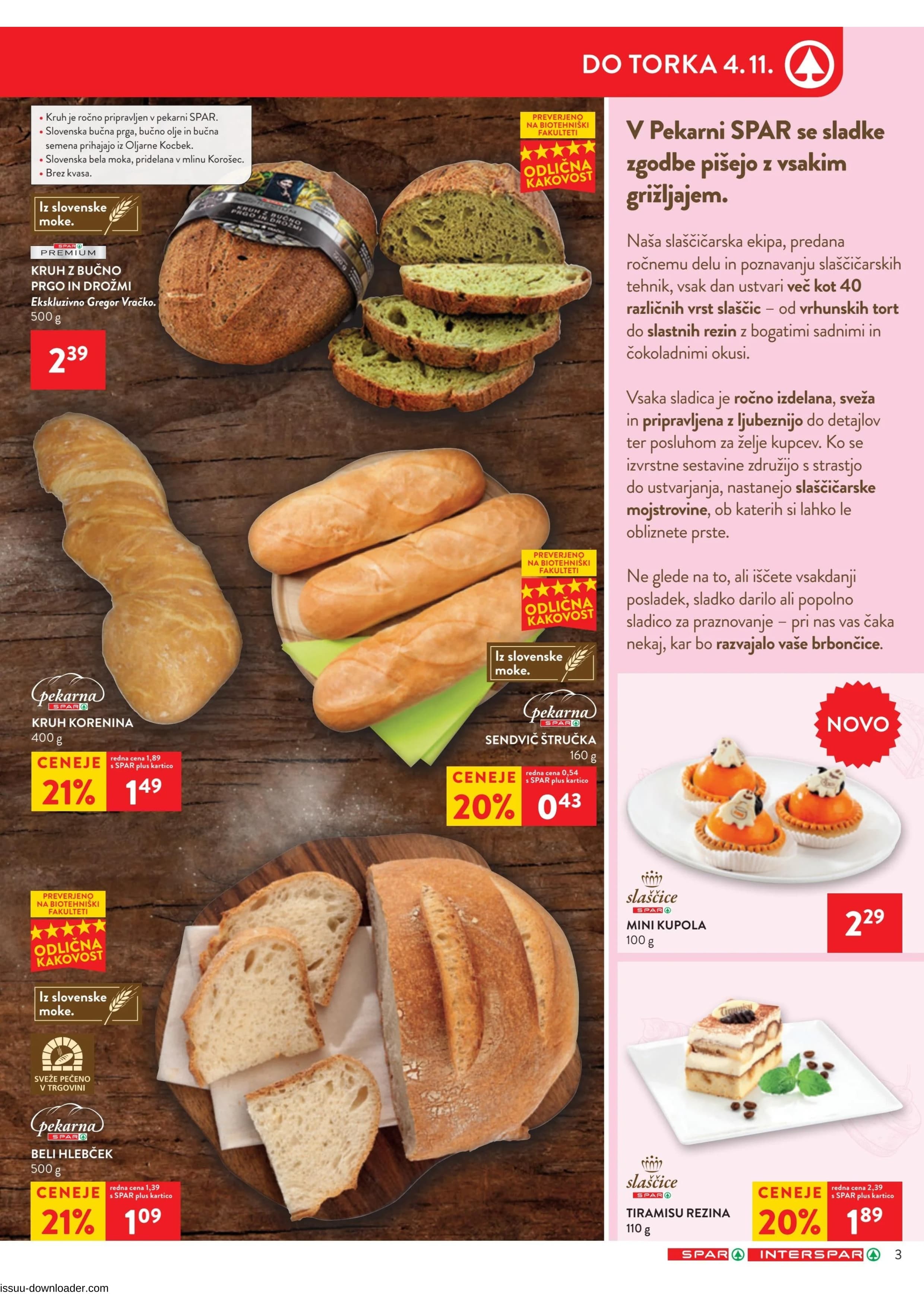 Stran 3. Spar kataloga - Akcije od 29.10. do 04.11.2025.