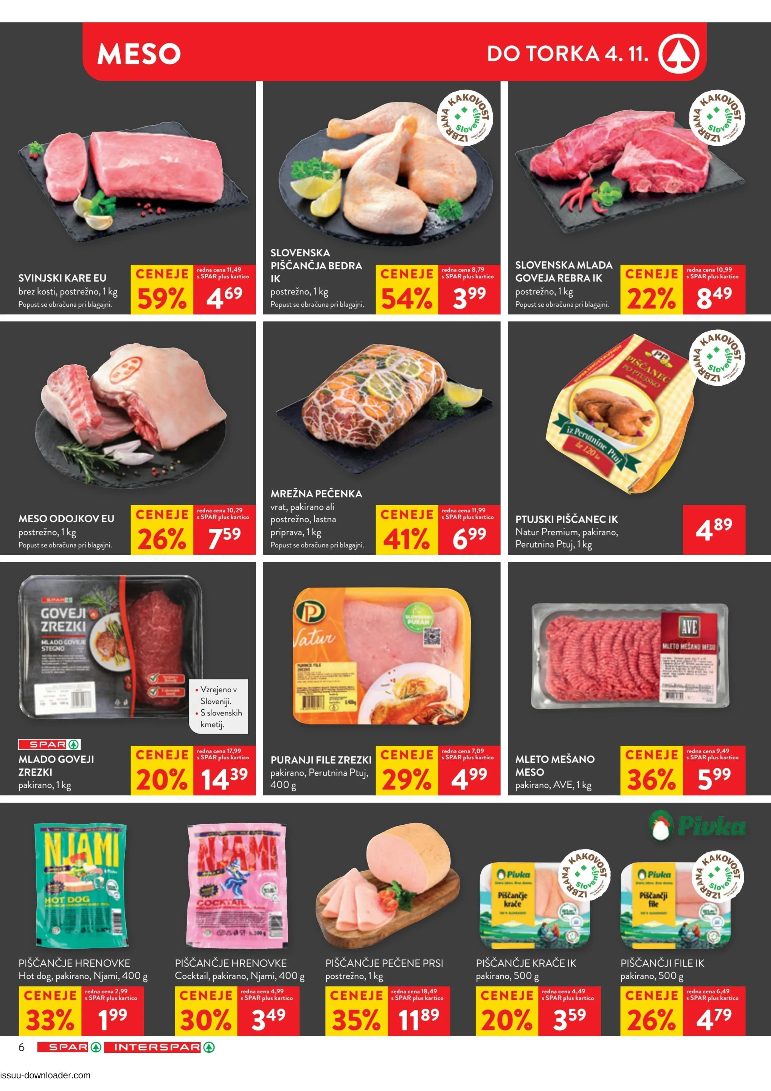 Stran 9. Spar kataloga - Akcije od 29.10. do 04.11.2025.