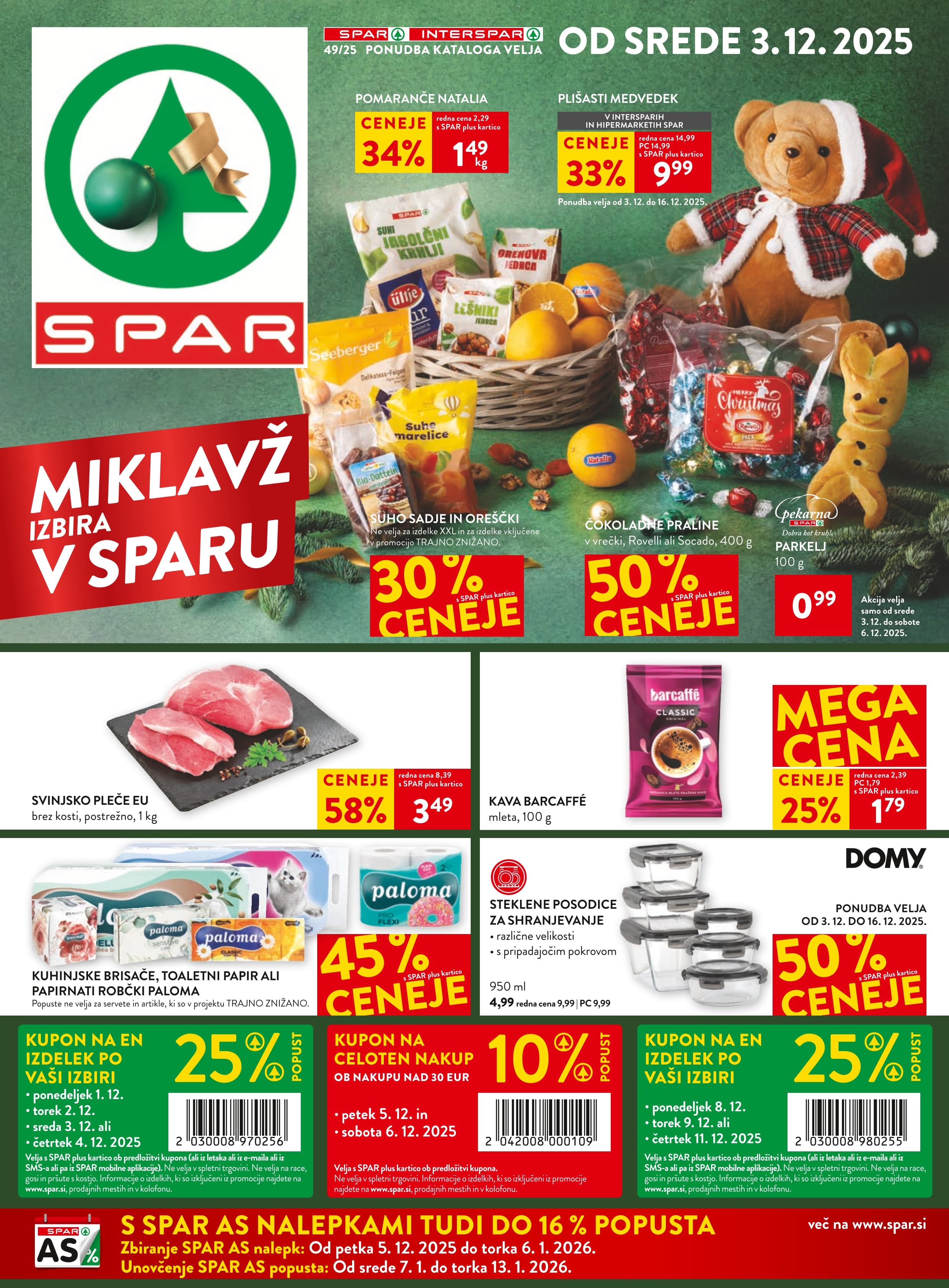 Stran 1. Spar kataloga - Akcije od 03.12. do 09.12.2025.