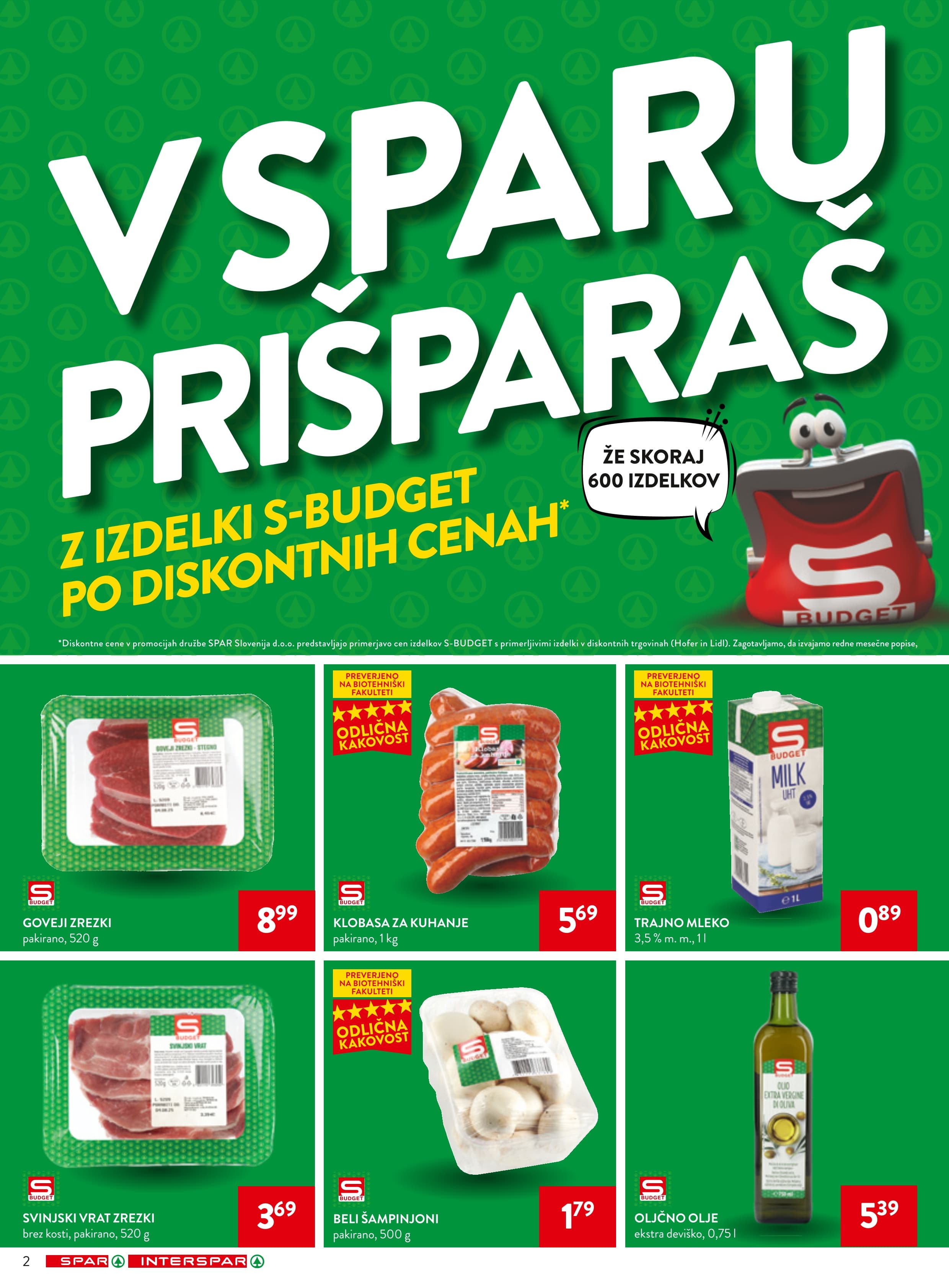 Stran 2. Spar kataloga - Akcija