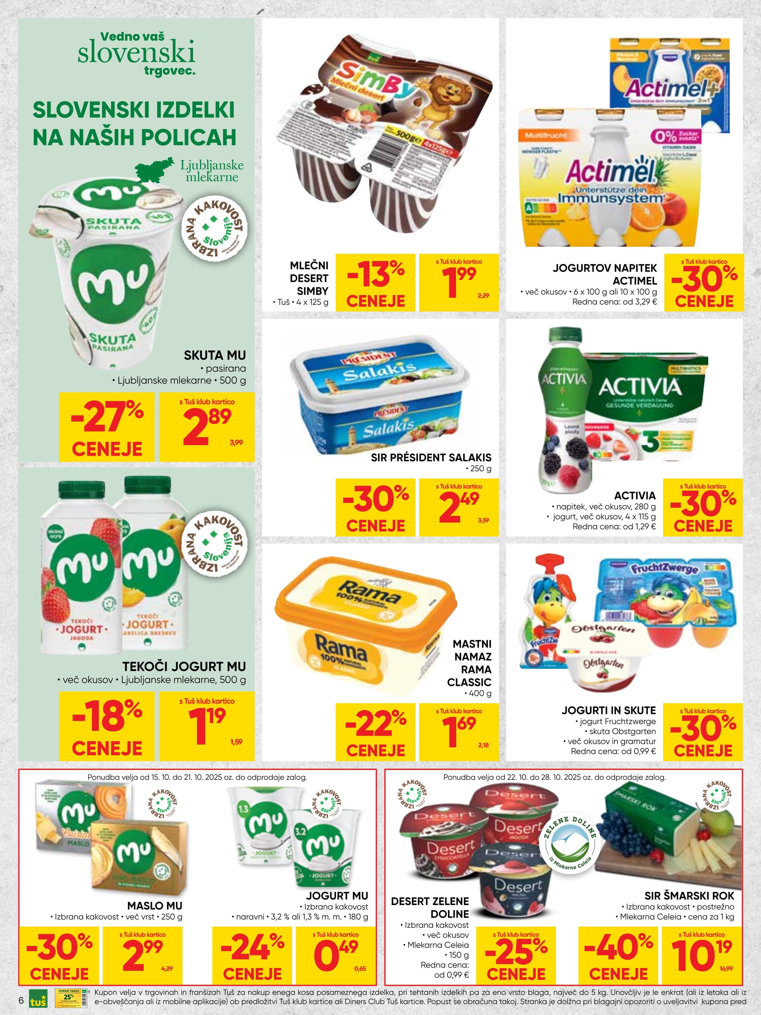 Stran 6. Tuš kataloga - Akcije od 15.10. do 28.10.2025.
