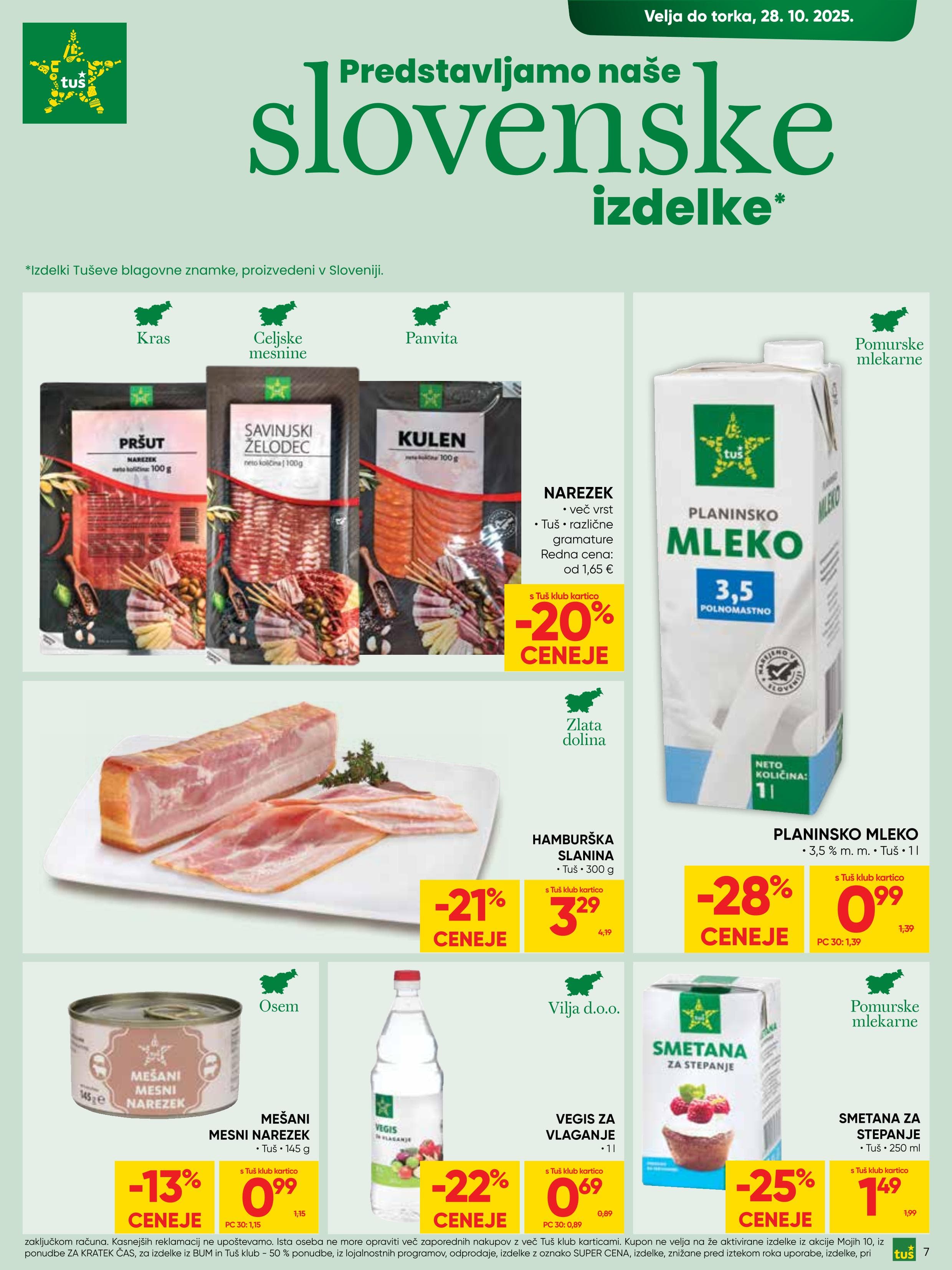 Stran 7. Tuš kataloga - Akcije od 15.10. do 28.10.2025.
