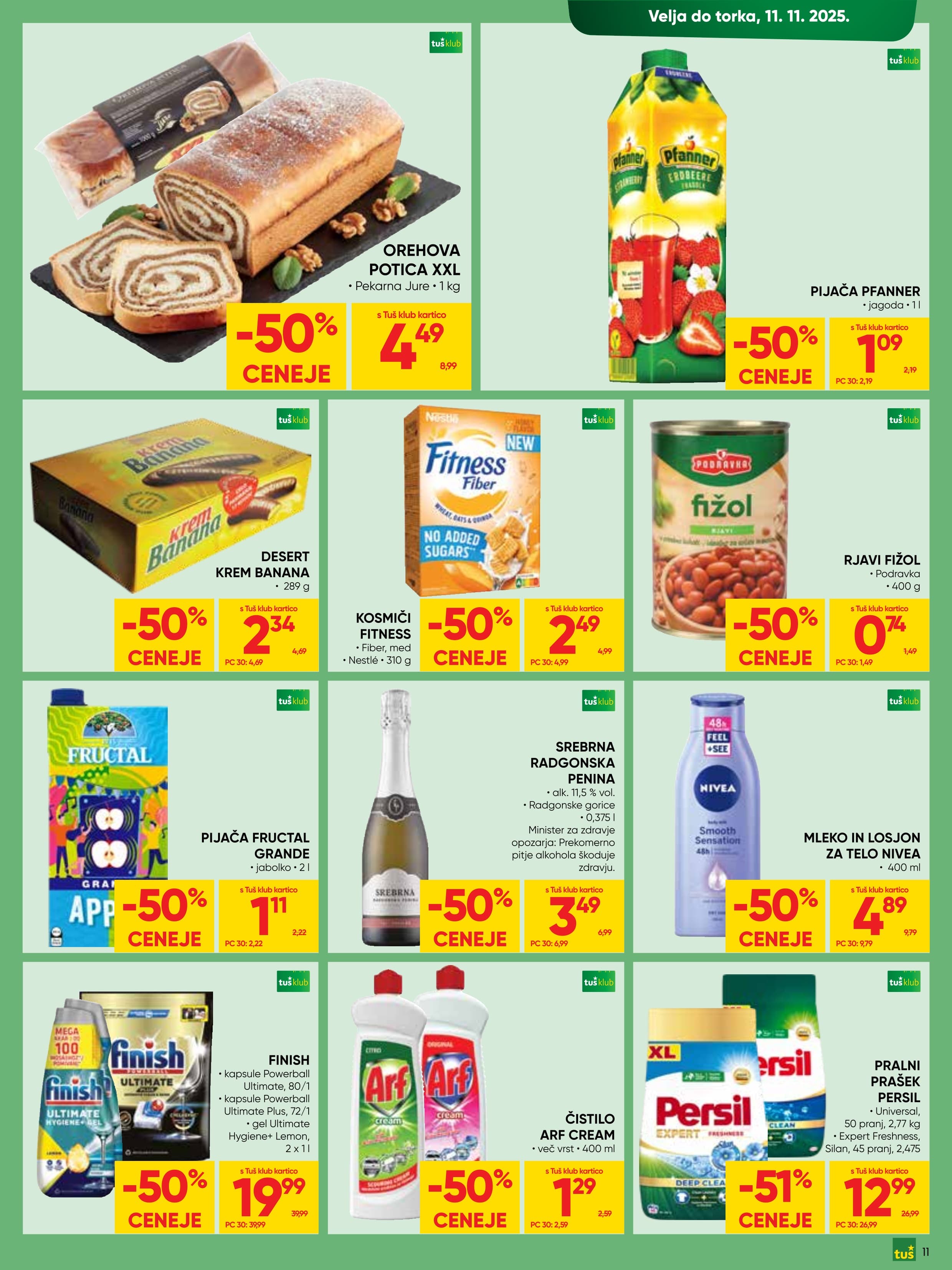 Stran 11. Tuš kataloga - Akcije od 29.10. do 11.11.2025.