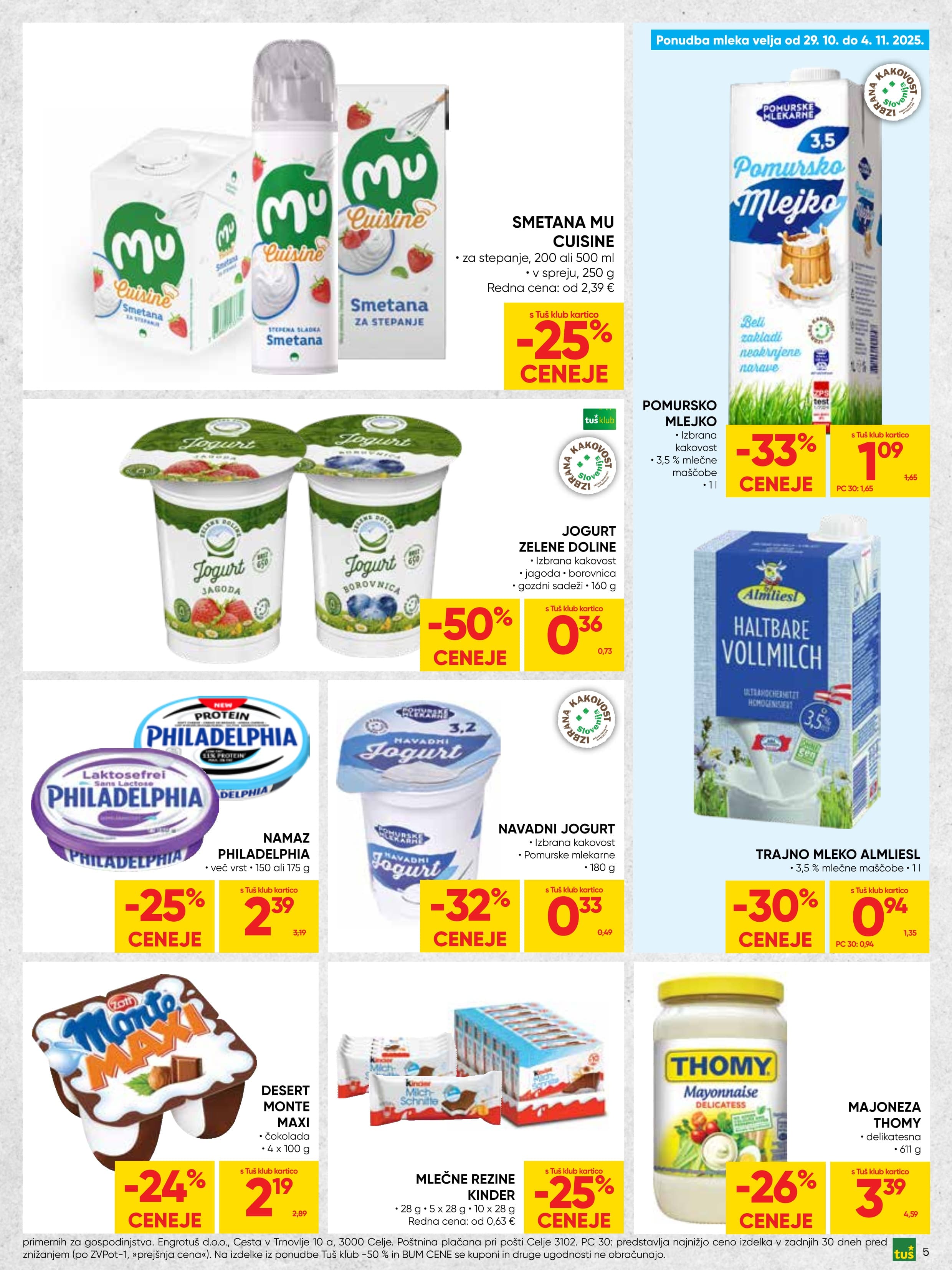 Stran 5. Tuš kataloga - Akcije od 29.10. do 11.11.2025.