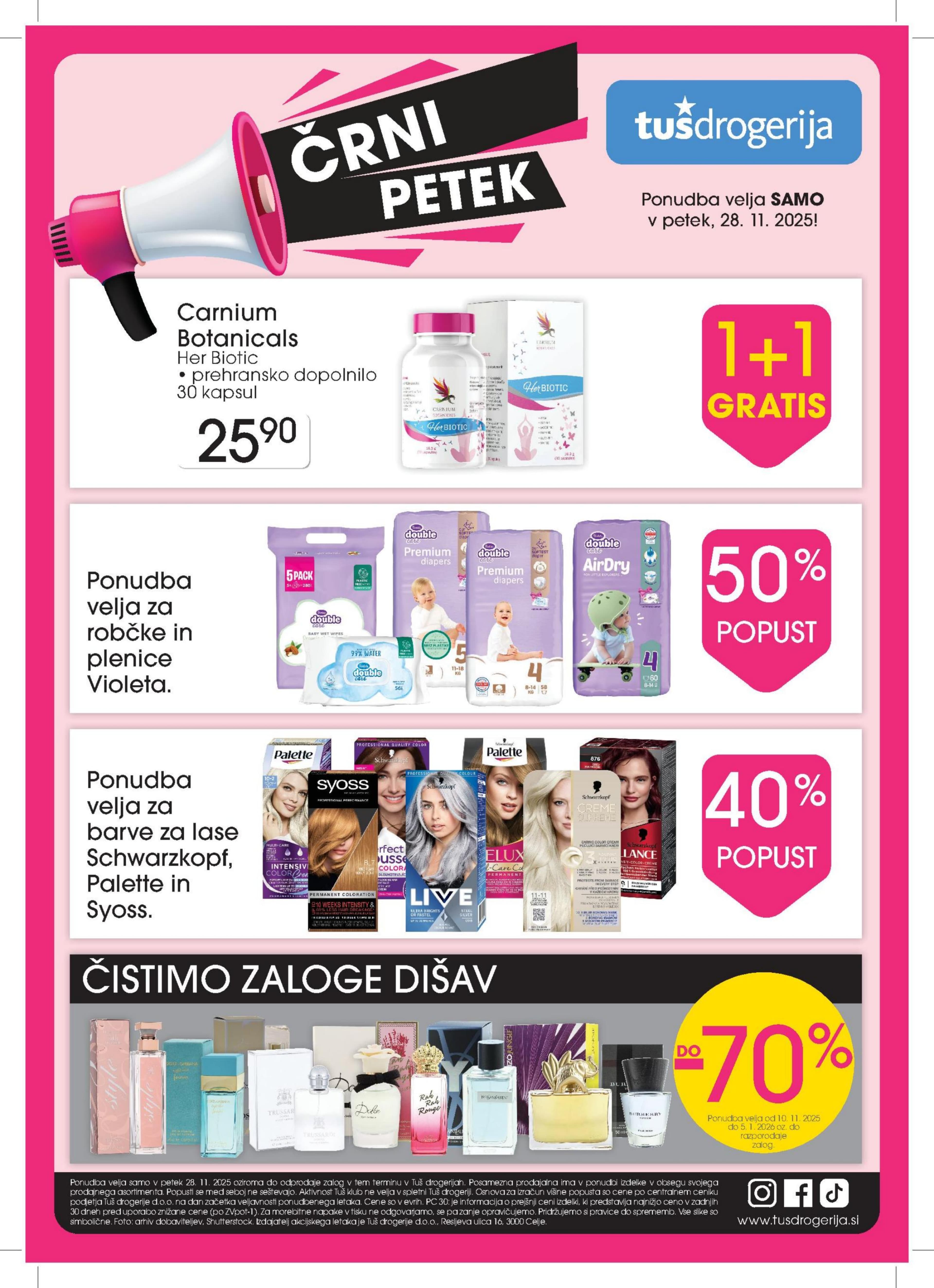 Stran 1. Tuš kataloga - Akcije od 28.11. do 28.11.2025.