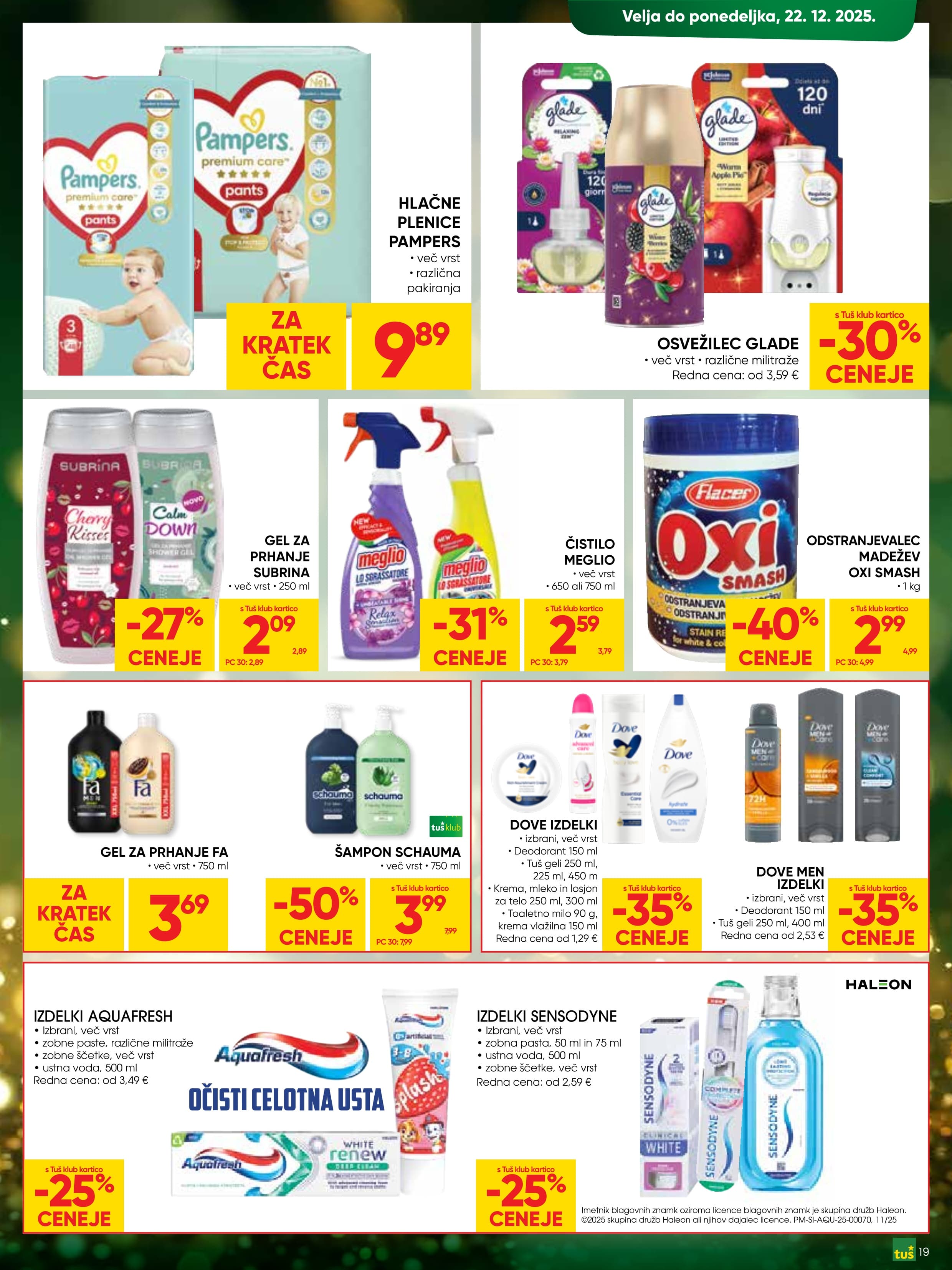 Stran 19. Tuš kataloga - Akcije od 17.12. do 22.12.2025.