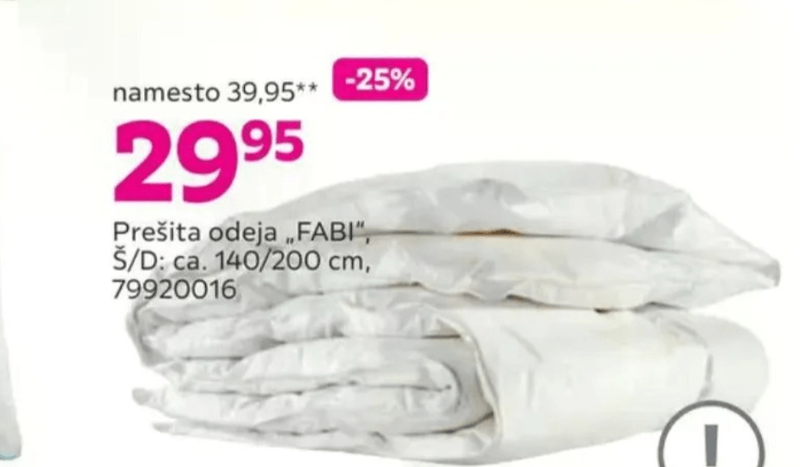 Prešita odeja „FABI" Š/D: ca. 140/200 cm