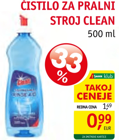 Clean čistilo za pralni stroj 500 ml