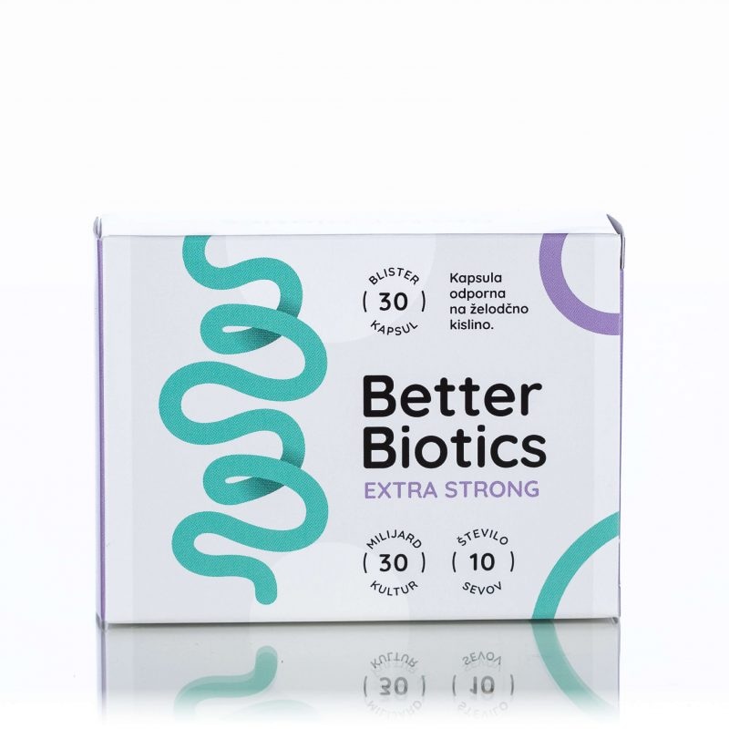 Better Biotics EXTRA STRONG mešanica mikrobioloških kultur prehransko dopolnilo 30 kapsul
