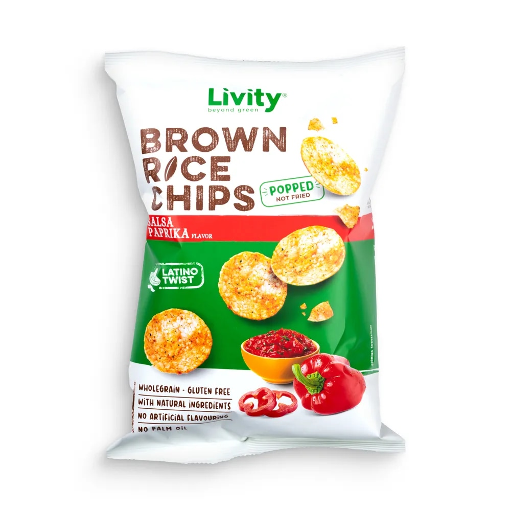 Čips in vaflji Livity čips 60 g, vaflji 100 g