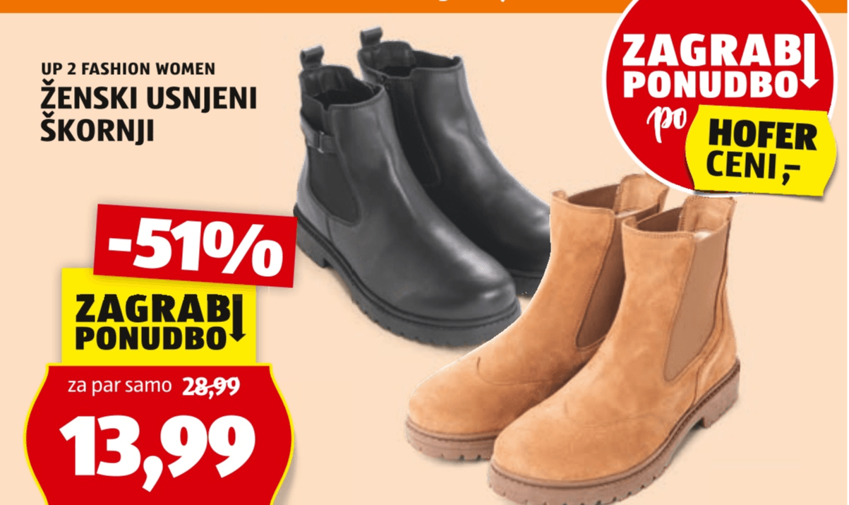 UP 2 FASHION WOMEN Ženski usnjeni škornji