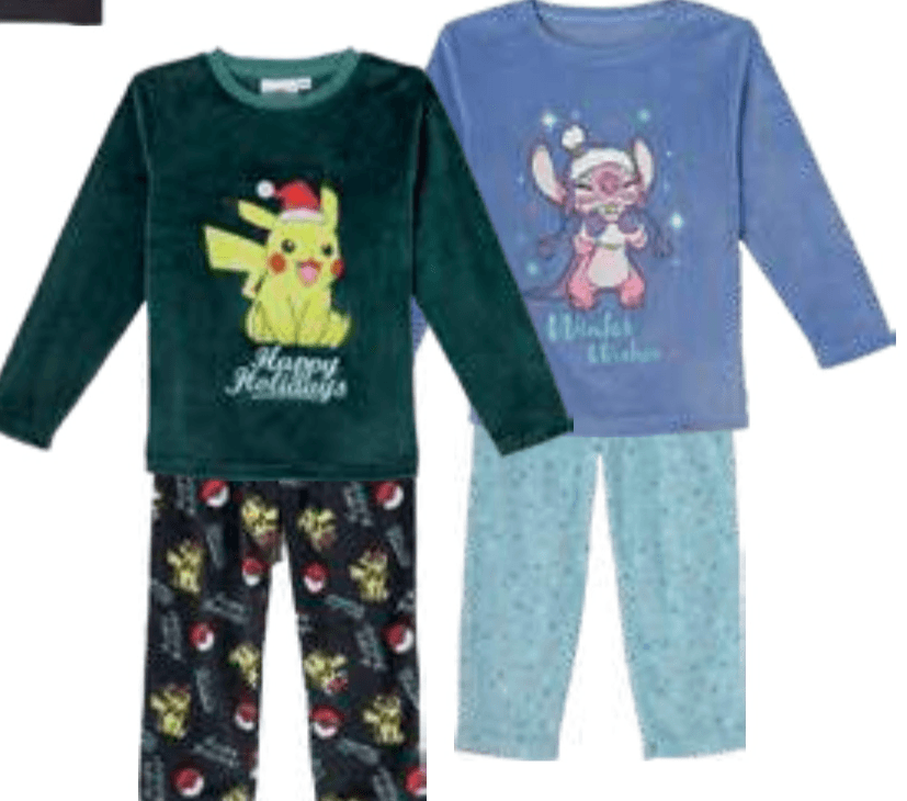 Stitch! Pokémon deška ali dekliška topla pižama Pikachu