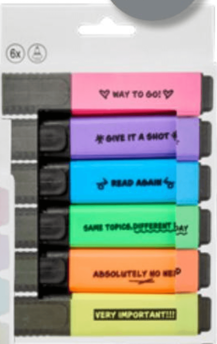 Einhom Označevalci za besedilo 6-delni komplet - Akcija v trgovini Tedi