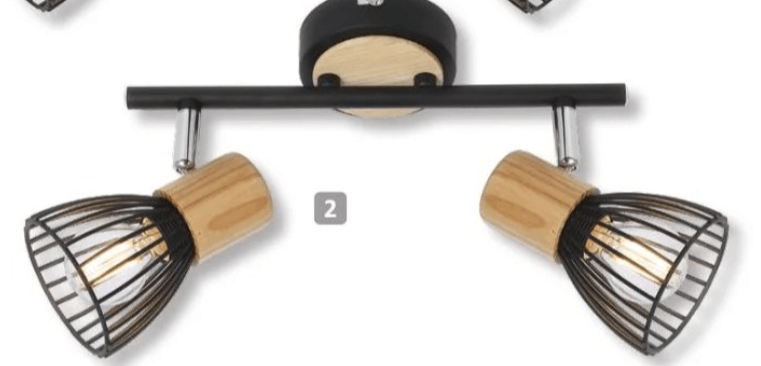 Spot svetilka 'Black Wood'