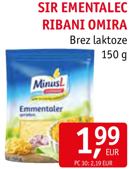 Sir Ementalec ribani Omira 150 g