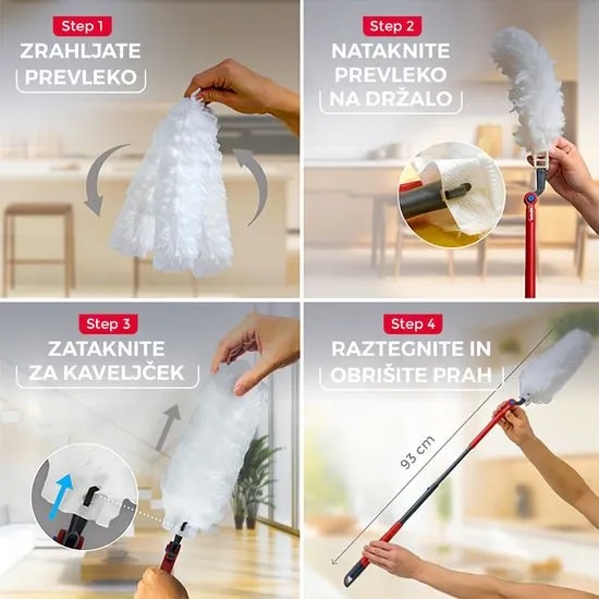 Vileda Brisalec prahu s kratkim držalom Flex&Catch Vileda