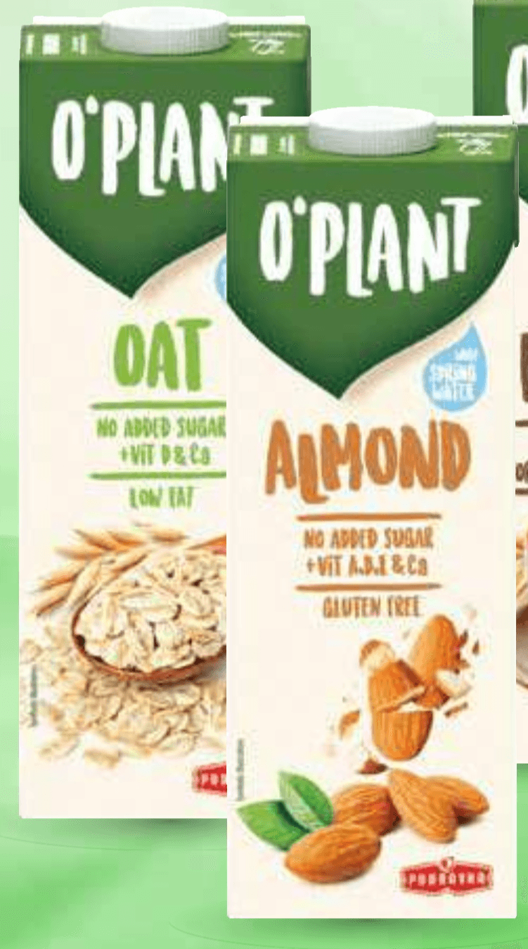 Ovseni ali mandljev napitek O'Plant 1 l